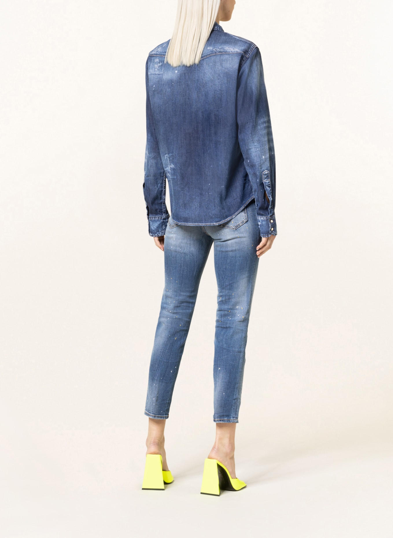 DSQUARED2 Denim blouse, Color: BLUE (Image 3)