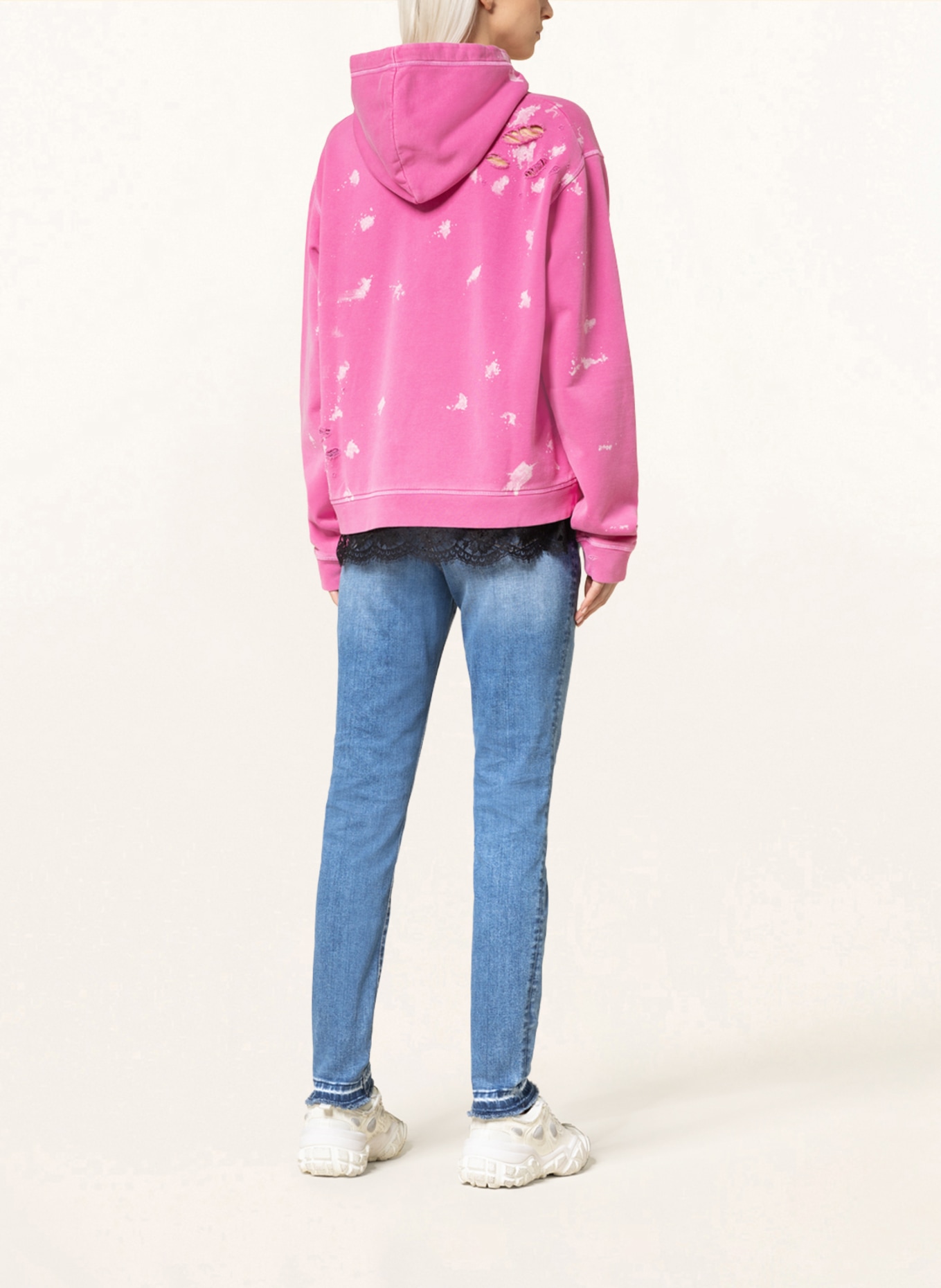 Puma gothic floral boyfriend hoodie top
