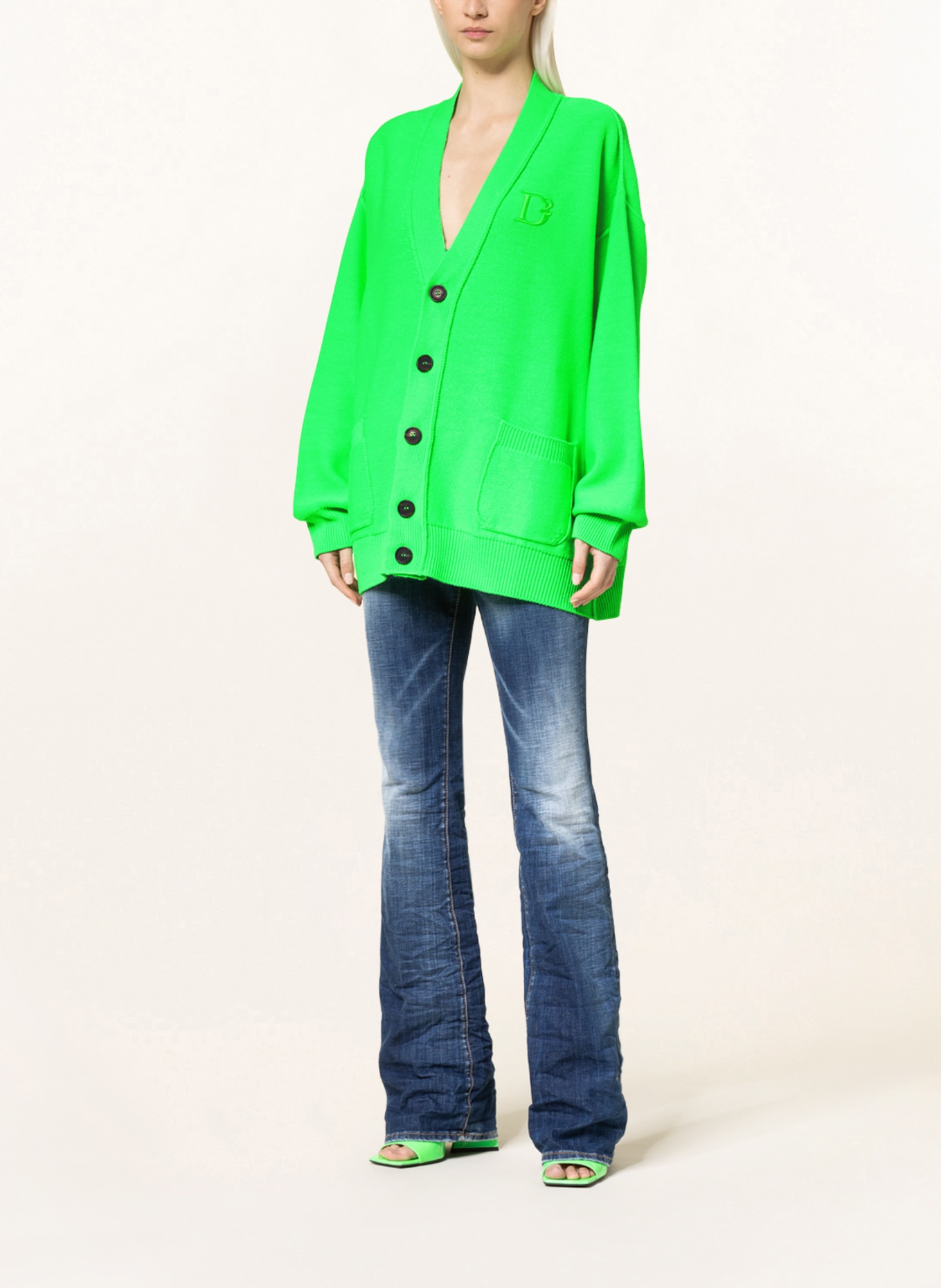 DSQUARED2 Cardigan , Color: NEON GREEN (Image 2)