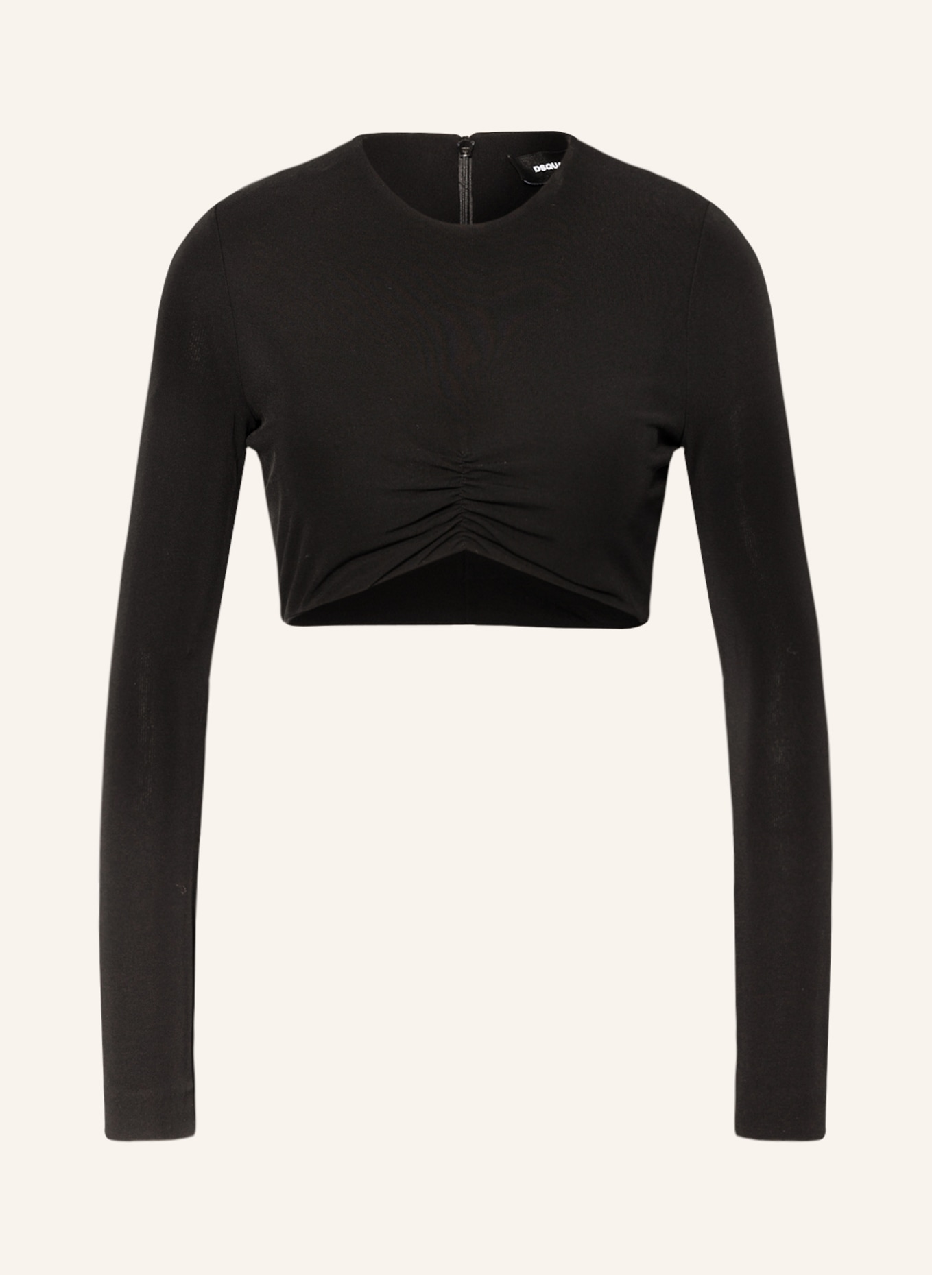 DSQUARED2 Cropped long sleeve shirt, Color: BLACK (Image 1)