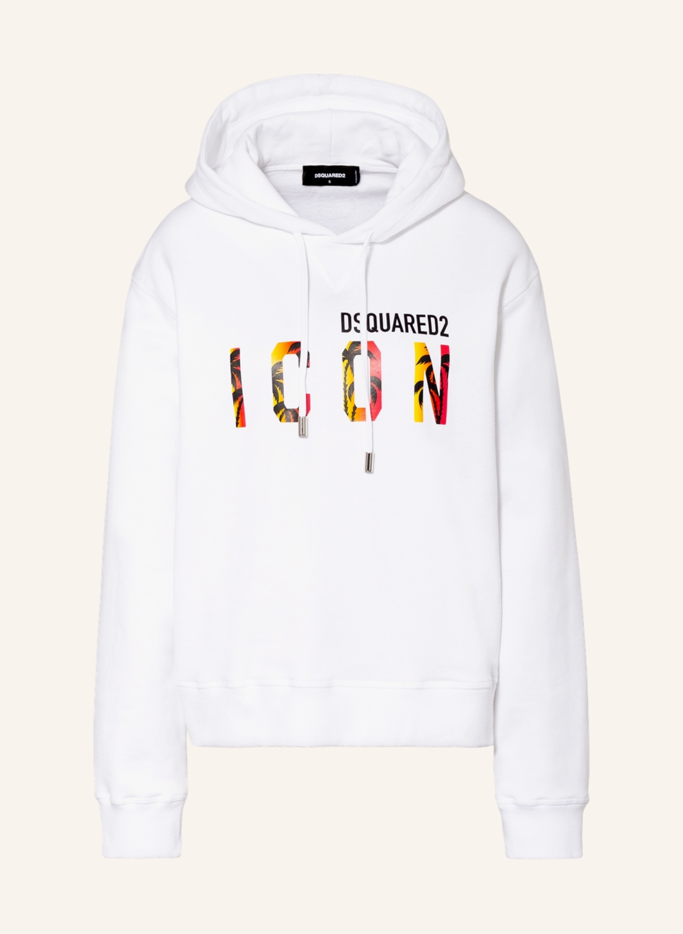DSQUARED2 Hoodie MINI ICON, Color: WHITE/ YELLOW/ PINK (Image 1)