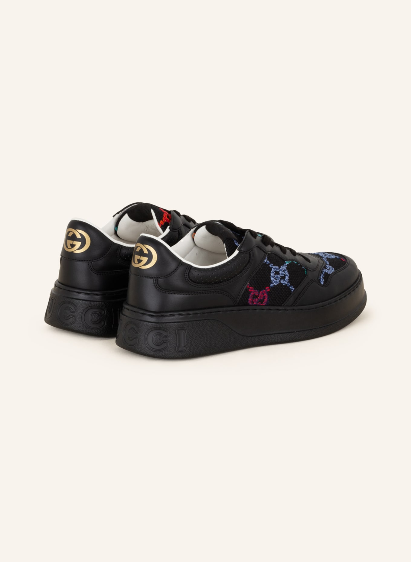 GUCCI Sneakers PSYCHEDELIC MINI GG, Color: BLACK/ LIGHT BLUE/ RED (Image 2)