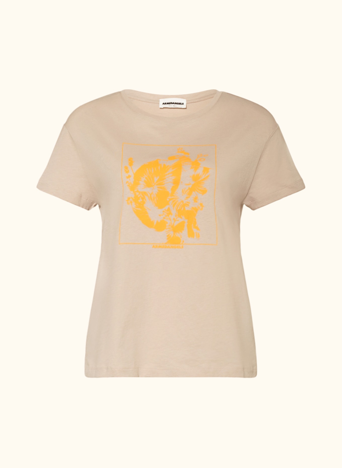 ARMEDANGELS T-shirt NELAA BLOOM, Color: BEIGE (Image 1)