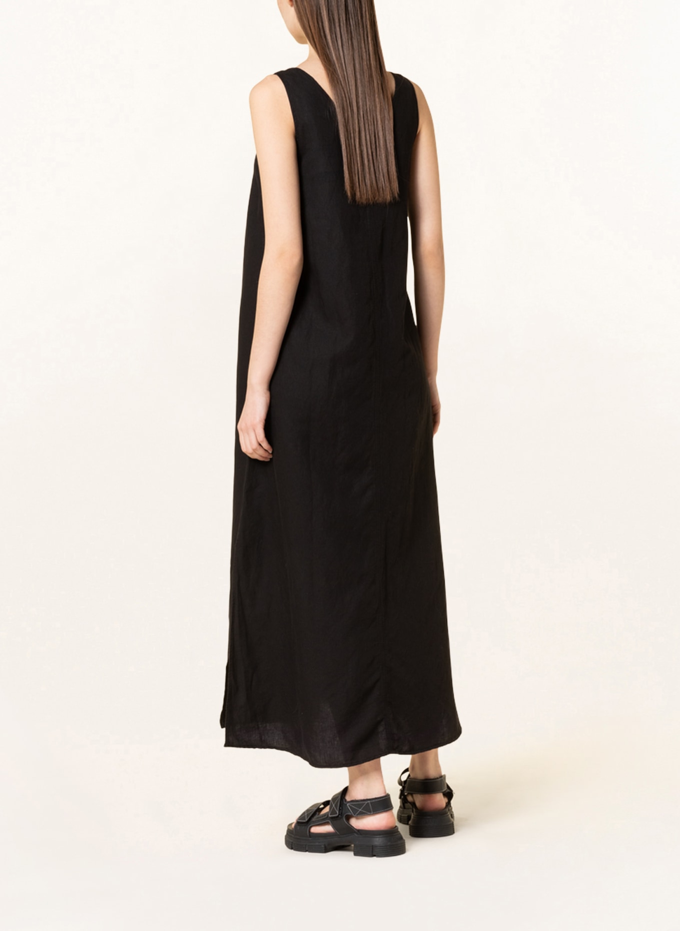 ARMEDANGELS Dress JORNAA LINO with linen, Color: BLACK (Image 3)