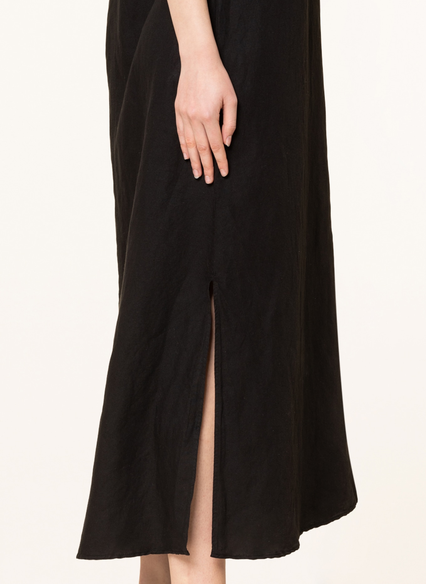 ARMEDANGELS Dress JORNAA LINO with linen, Color: BLACK (Image 4)