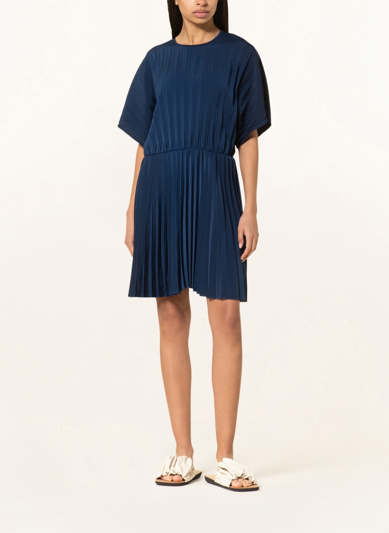 SAMSØE  SAMSØE Pleated dress ANNICA, Color: DARK BLUE (Image 2)