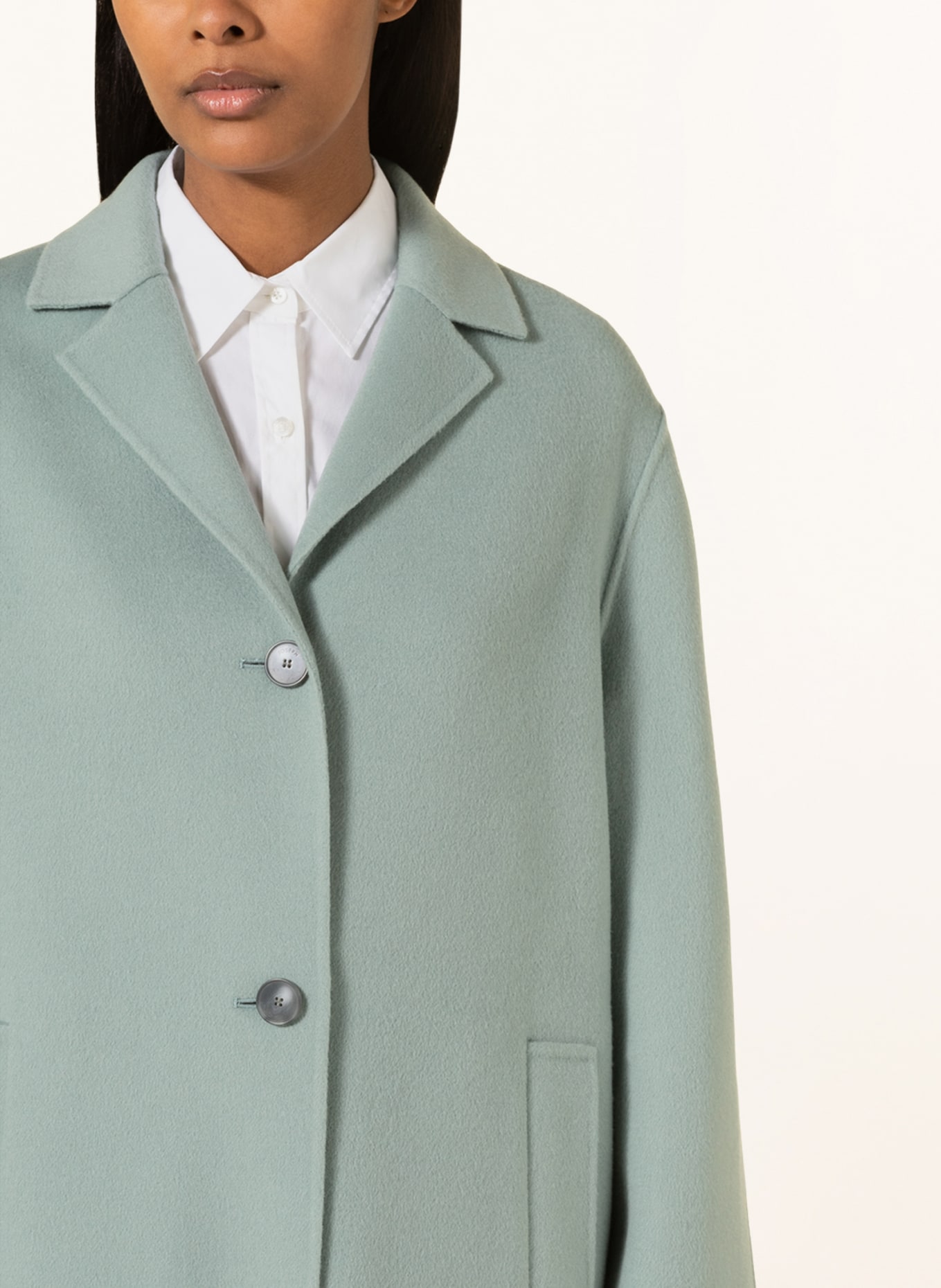 JOSEPH Wool coat NEW CAIA, Color: LIGHT GREEN (Image 4)