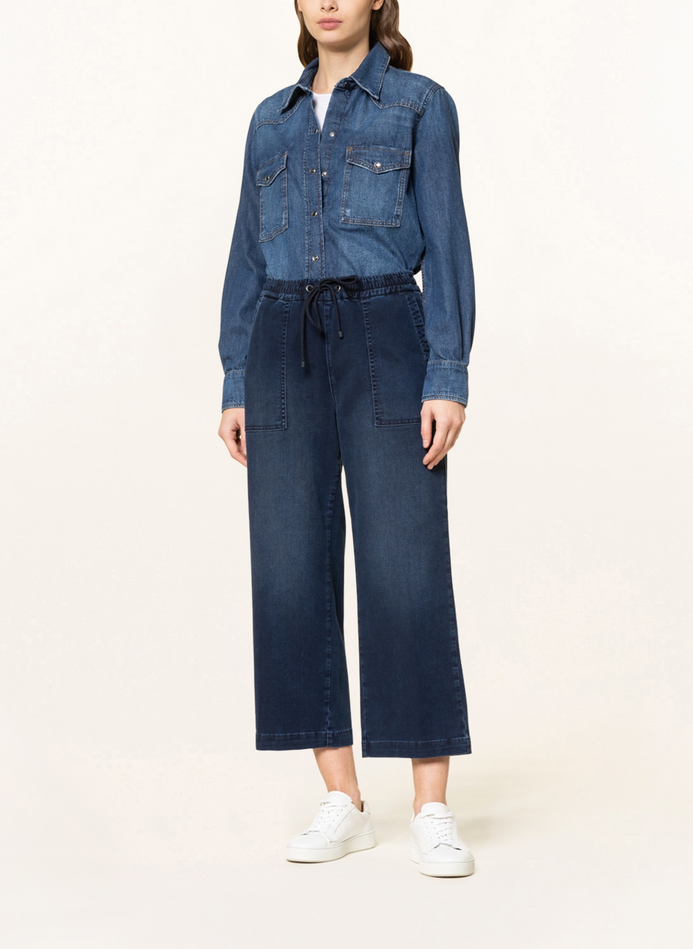 MAC Culotte kalhoty v džínovém vzhledu , Barva: D800 dark blue commercial wash (Obrázek 2)