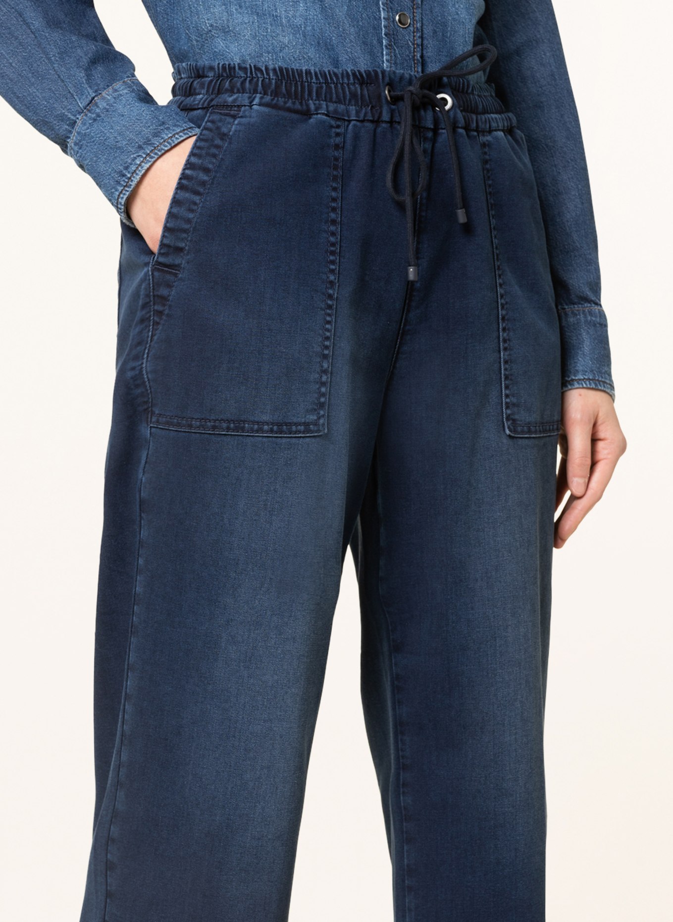 MAC Culotte kalhoty v džínovém vzhledu , Barva: D800 dark blue commercial wash (Obrázek 5)