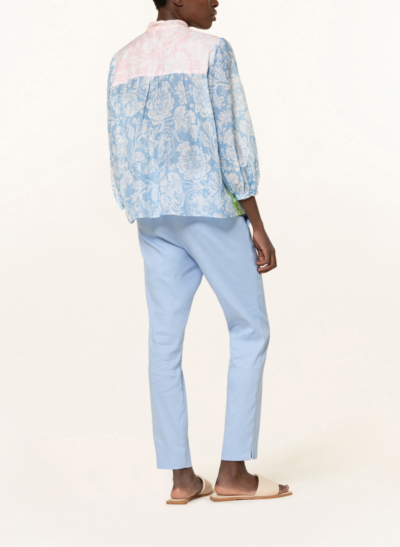 MARELLA Blouse DATTERO with 3/4 sleeves, Color: LIGHT BLUE/ DUSKY PINK/ LIGHT GREEN (Image 3)