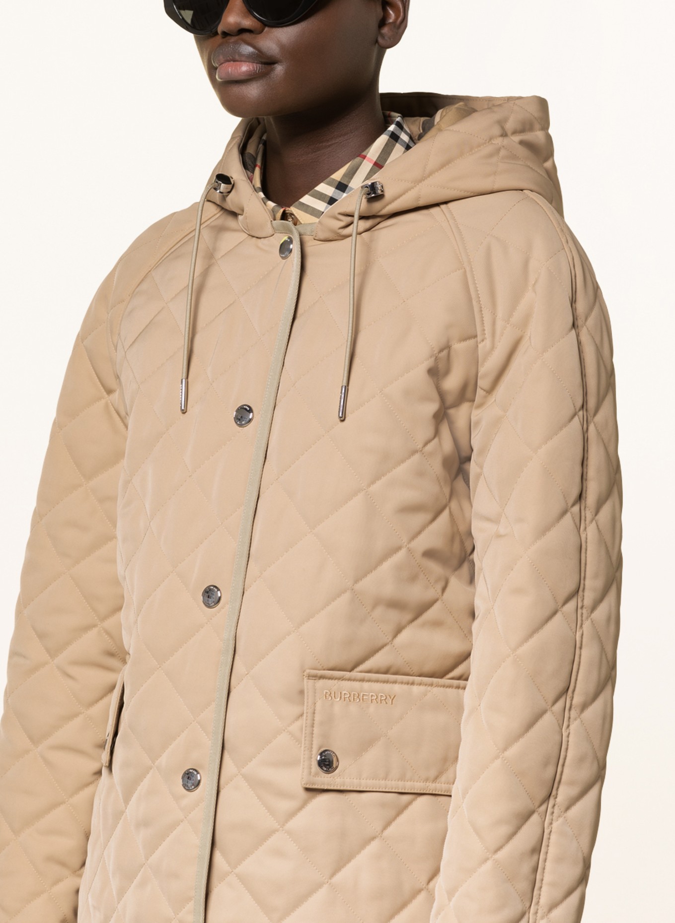 BURBERRY Quilted jacket MEDDON, Color: BEIGE (Image 5)