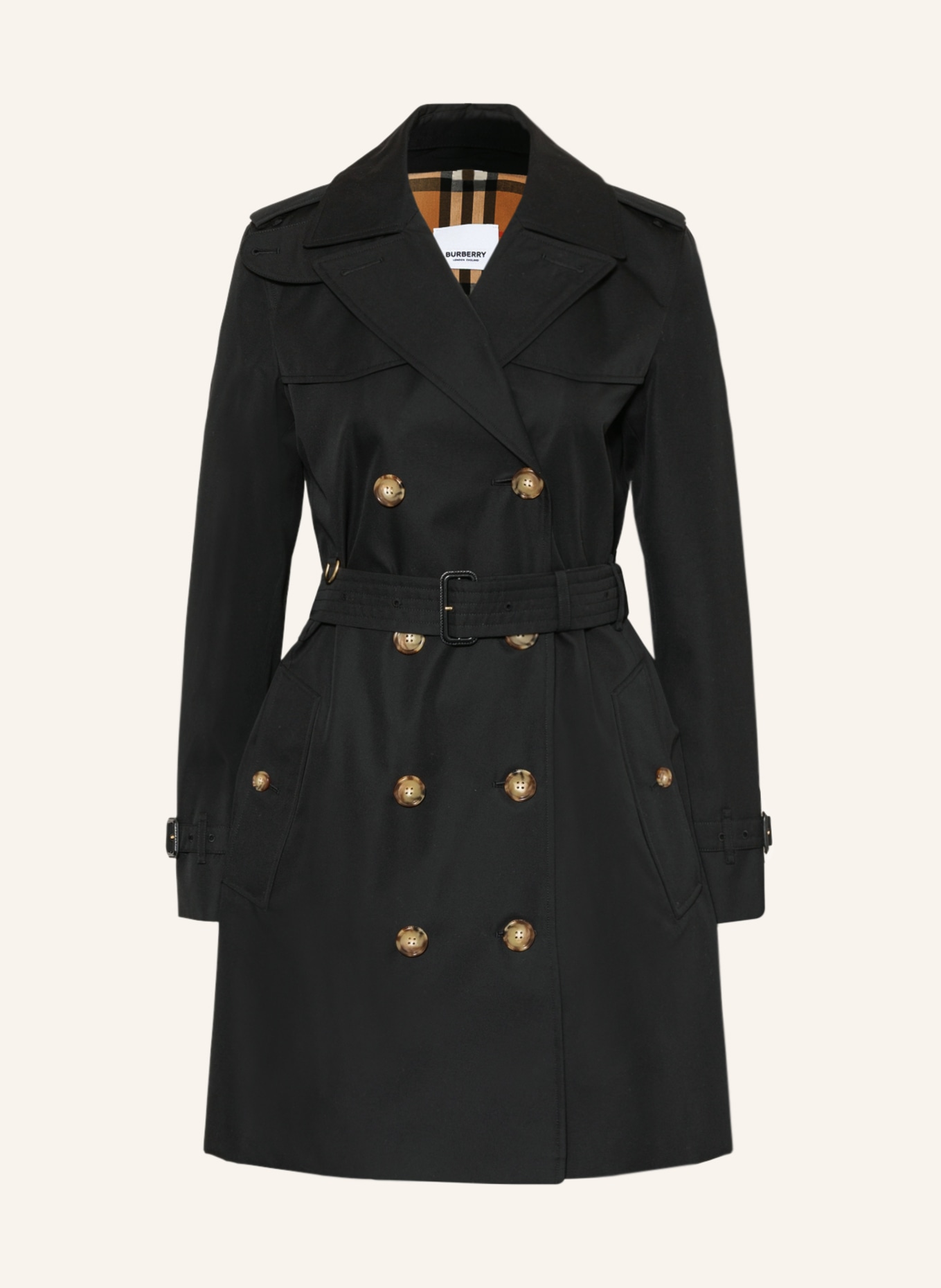 BURBERRY Trench coat ISLINGTON, Color: BLACK (Image 1)