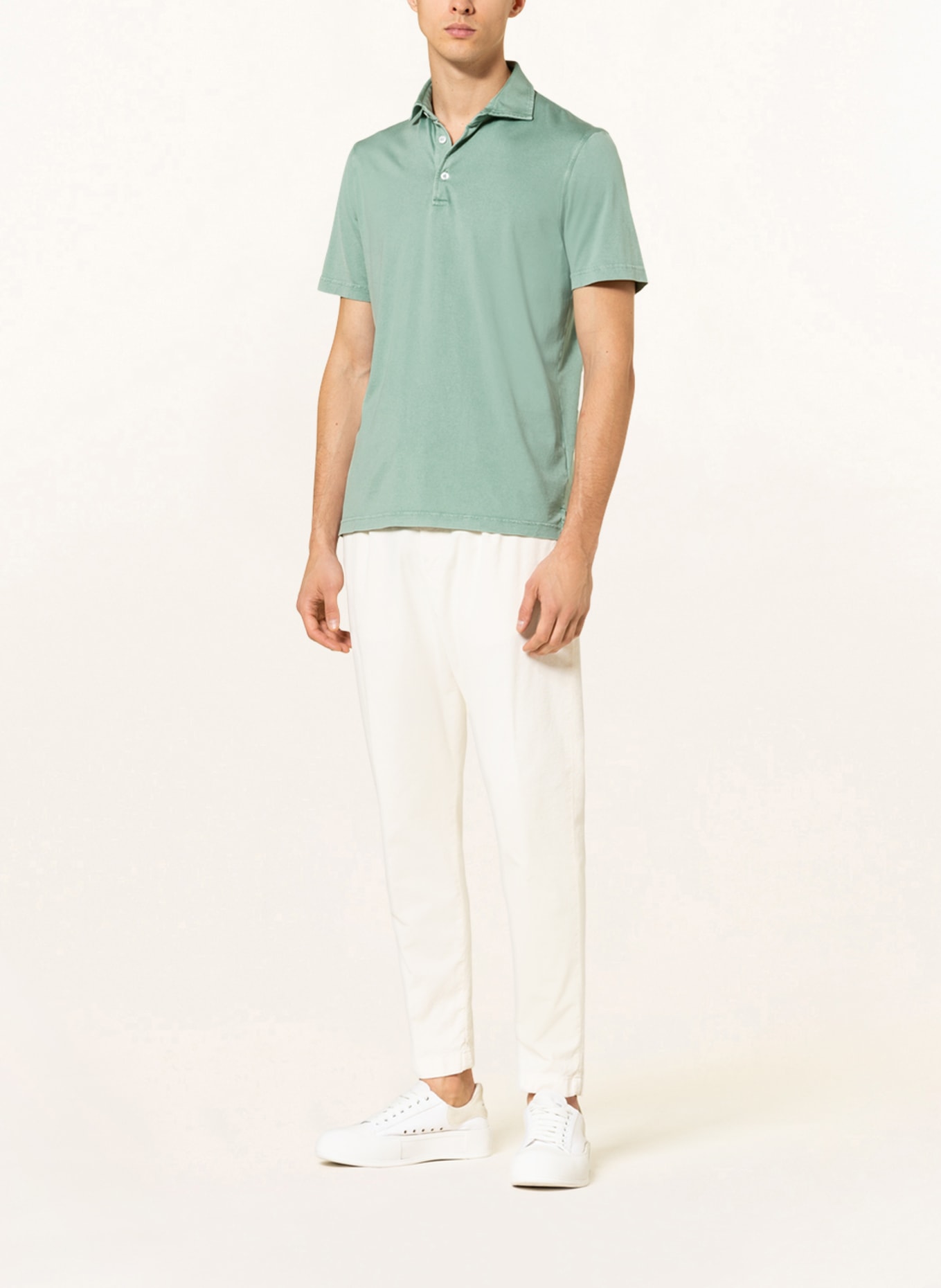 FEDELI Jersey polo shirt, Color: LIGHT GREEN (Image 2)