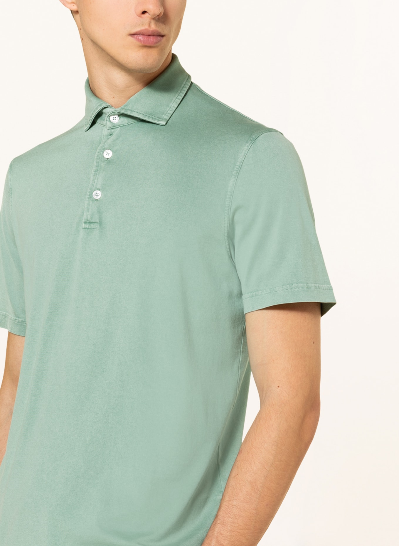 FEDELI Jersey-Poloshirt, Farbe: HELLGRÜN (Bild 4)