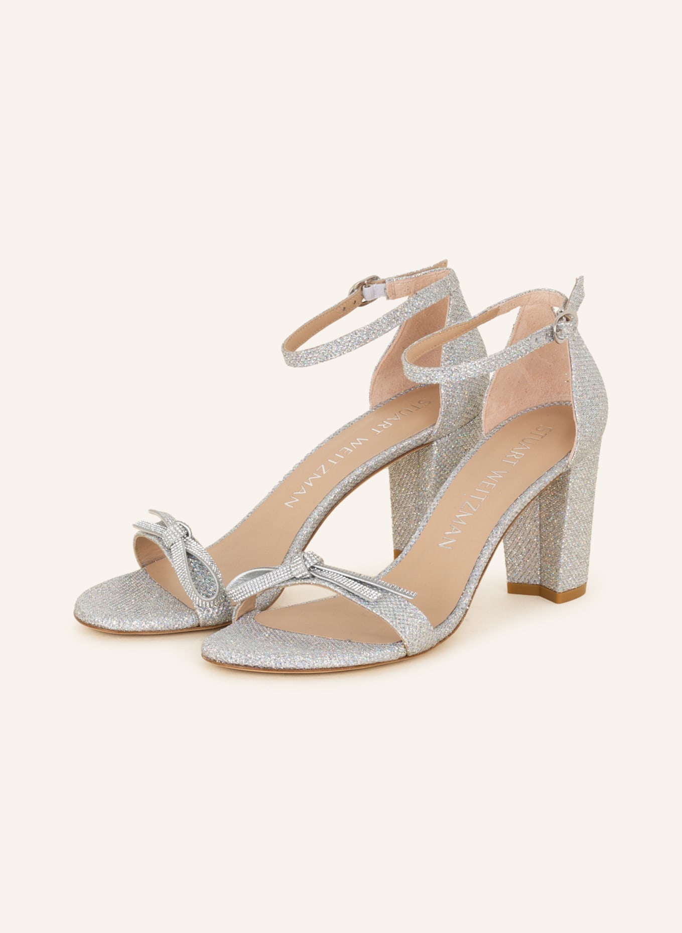 STUART WEITZMAN Sandals NEARLYNUDE, Color: SILVER (Image 1)