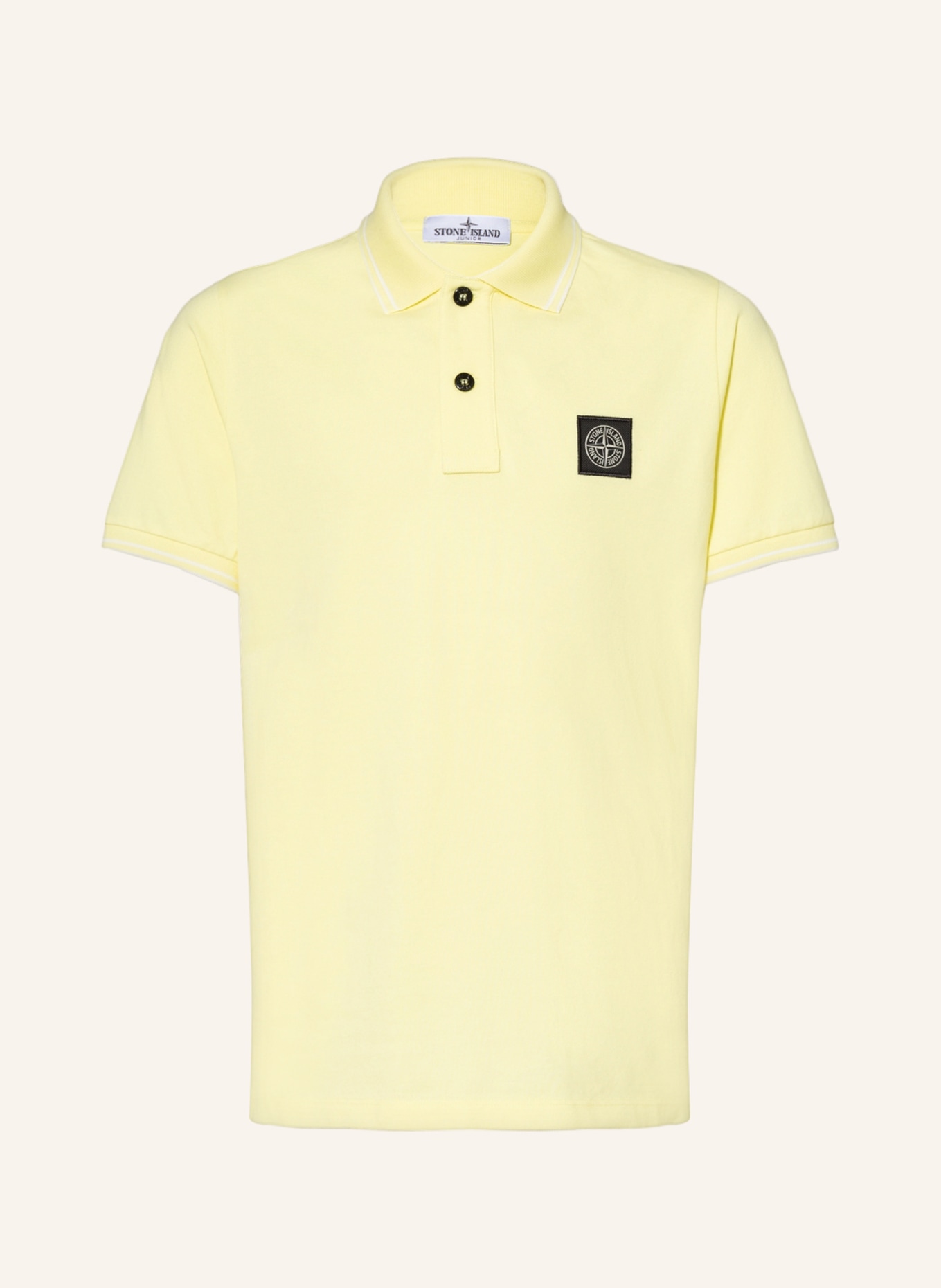 STONE ISLAND JUNIOR Piqué-Poloshirt, Farbe: GELB (Bild 1)
