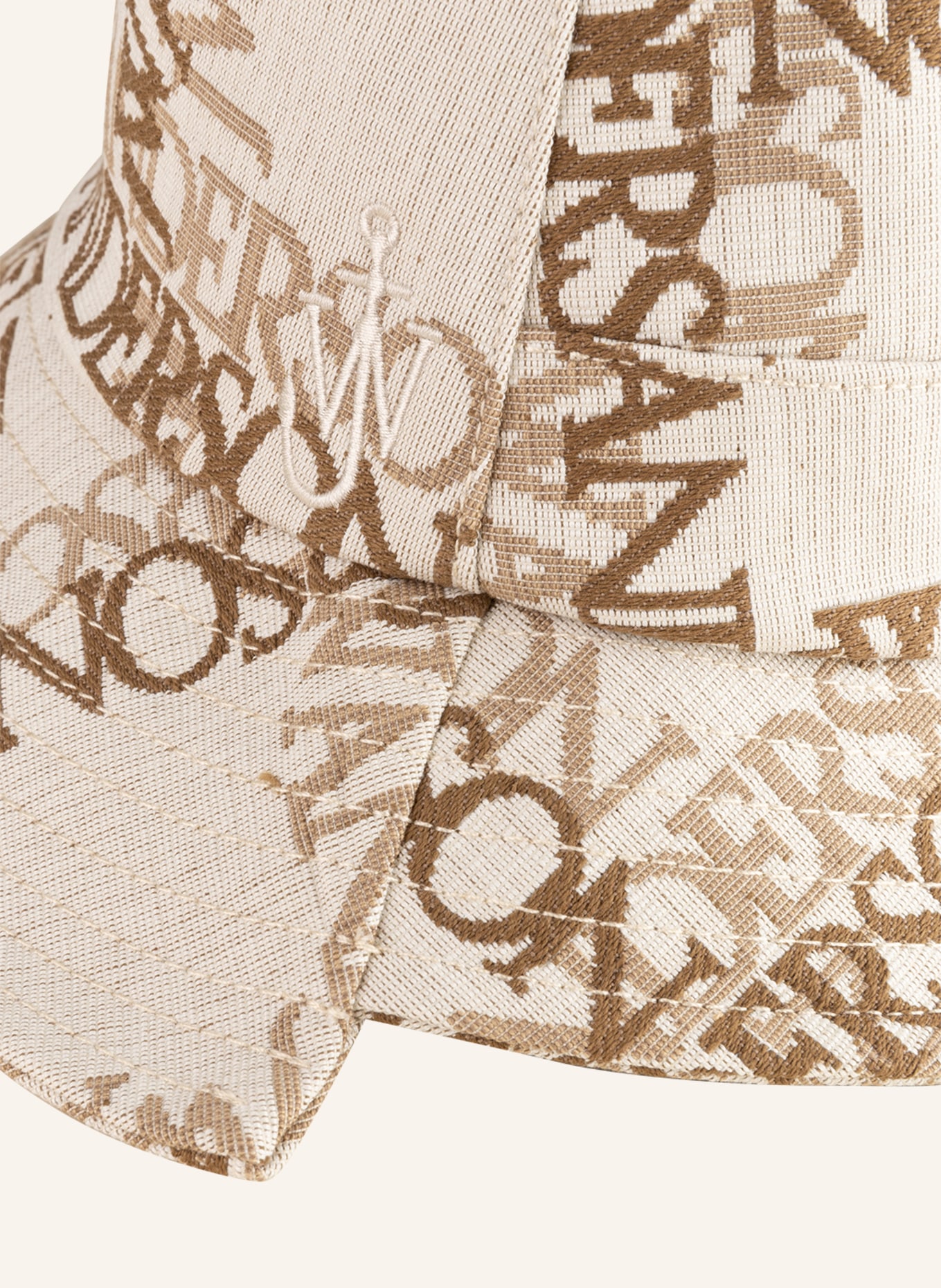 JW ANDERSON Klobouk Bucket Hat: KRÉMOVÁ / SVĚTLE HNĚDÁ