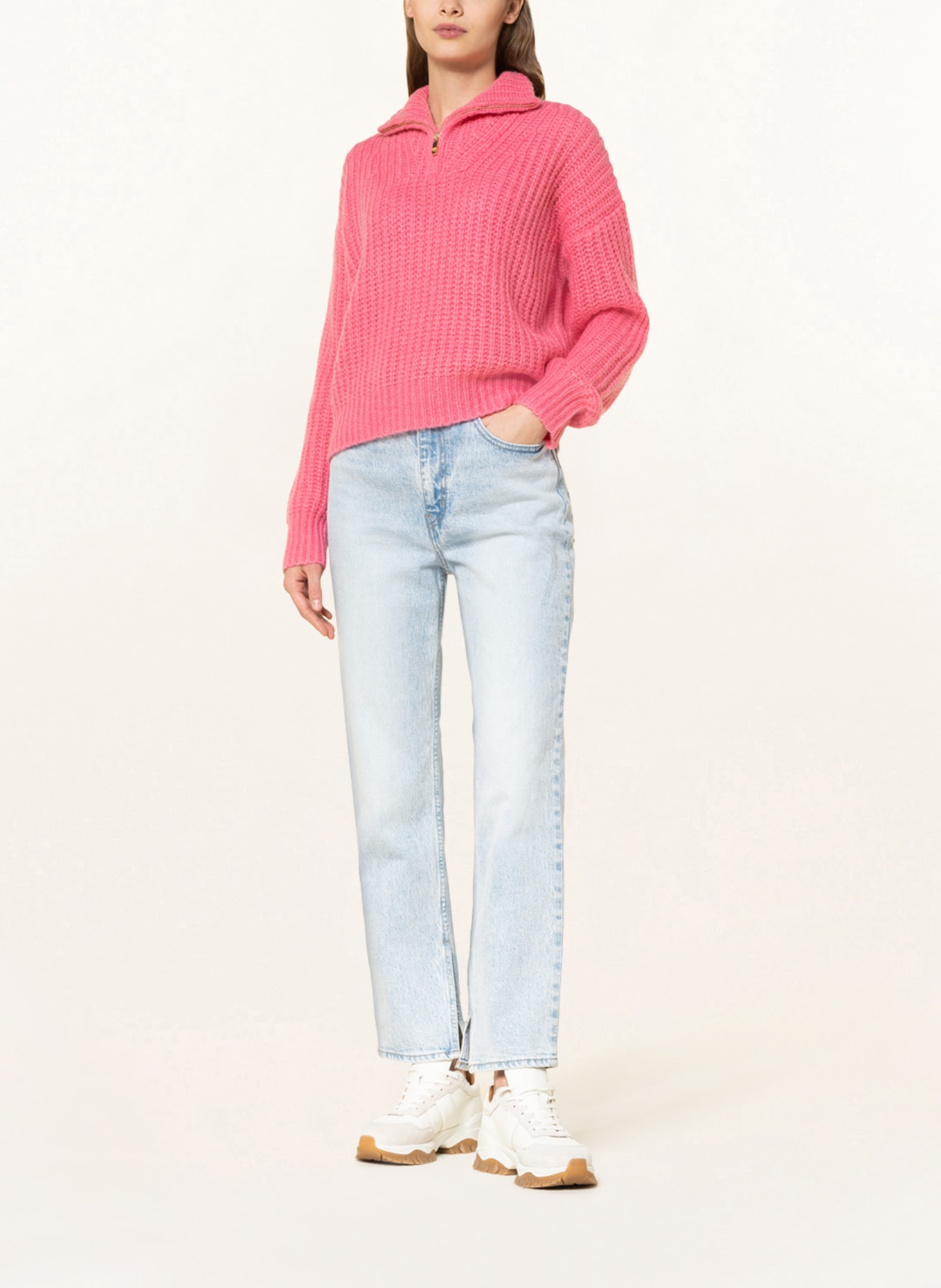 someday Half-zip sweater TOMILLA, Color: PINK (Image 2)
