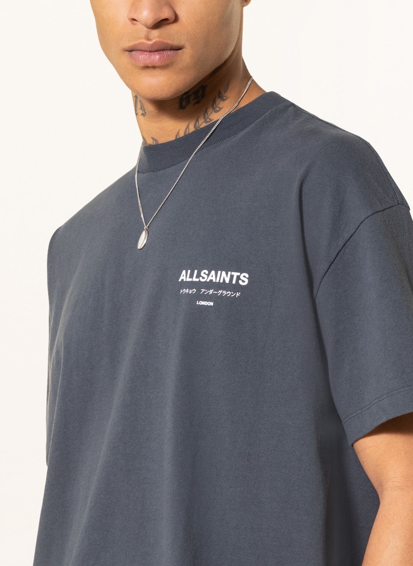 ALLSAINTS Oversized-Shirt UNDERGROUND , Farbe: DUNKELGRAU (Bild 4)