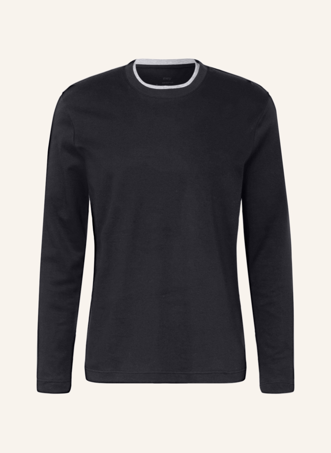 mey Lounge shirt series N8TEX 2.0, Color: BLACK (Image 1)