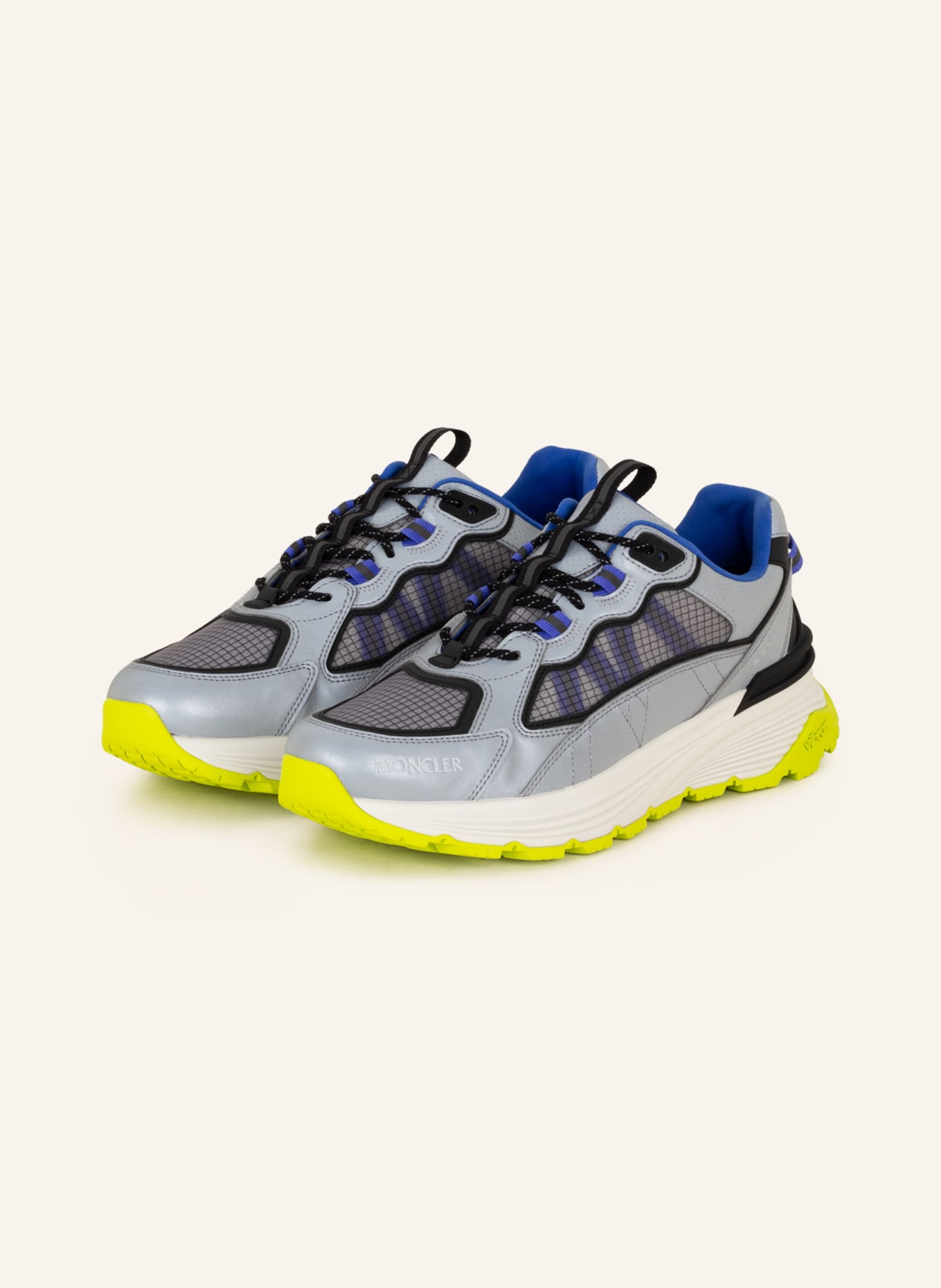 MONCLER Sneakers LITE RUNNER, Color: GRAY/ BLUE (Image 1)