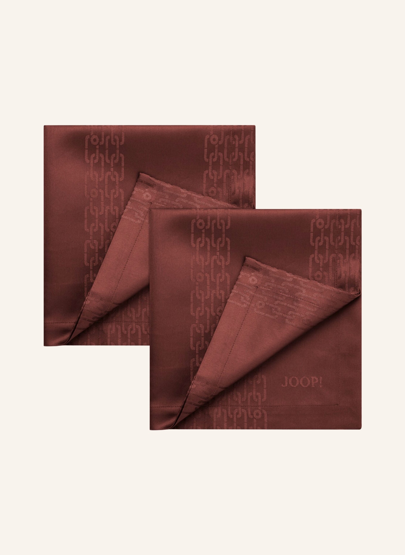 JOOP! Set of 2 cloth napkins JOOP! CHAINS, Color: DARK RED (Image 1)