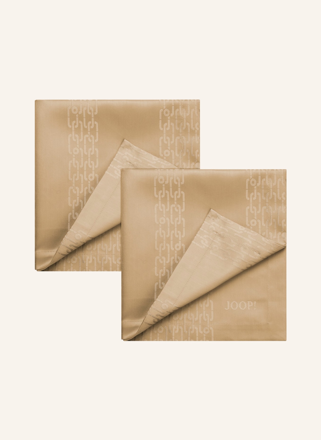 JOOP! Set of 2 cloth napkins JOOP! CHAINS, Color: BEIGE (Image 1)