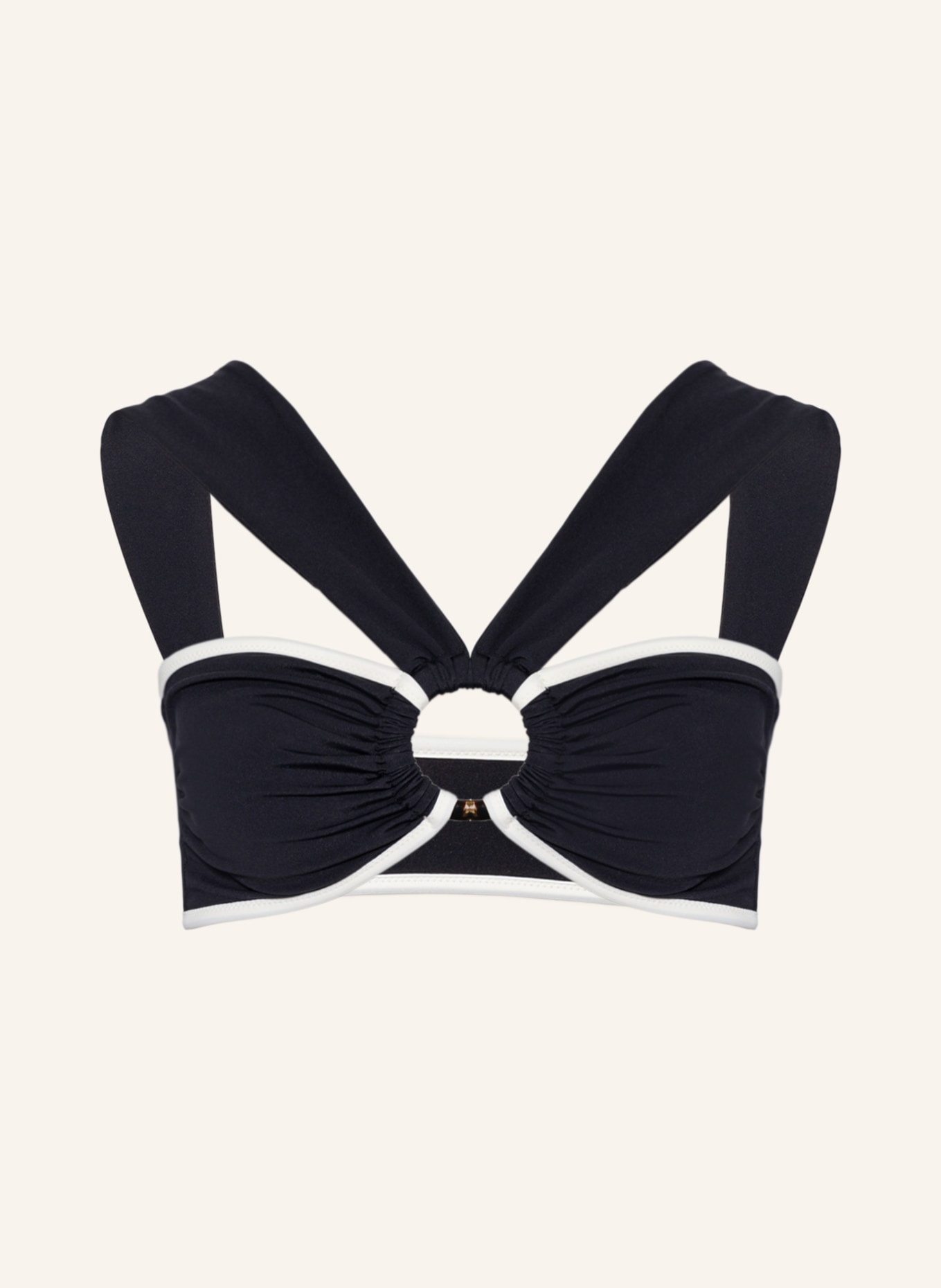 EVARAE Bralette bikini top SIA , Color: BLACK/ CREAM (Image 1)