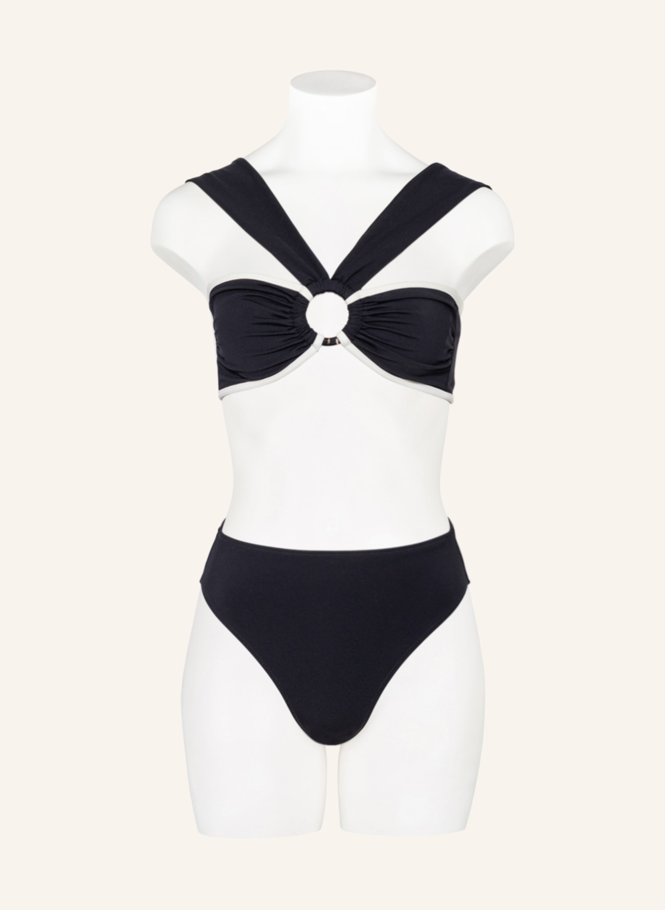 EVARAE Bralette bikini top SIA , Color: BLACK/ CREAM (Image 2)