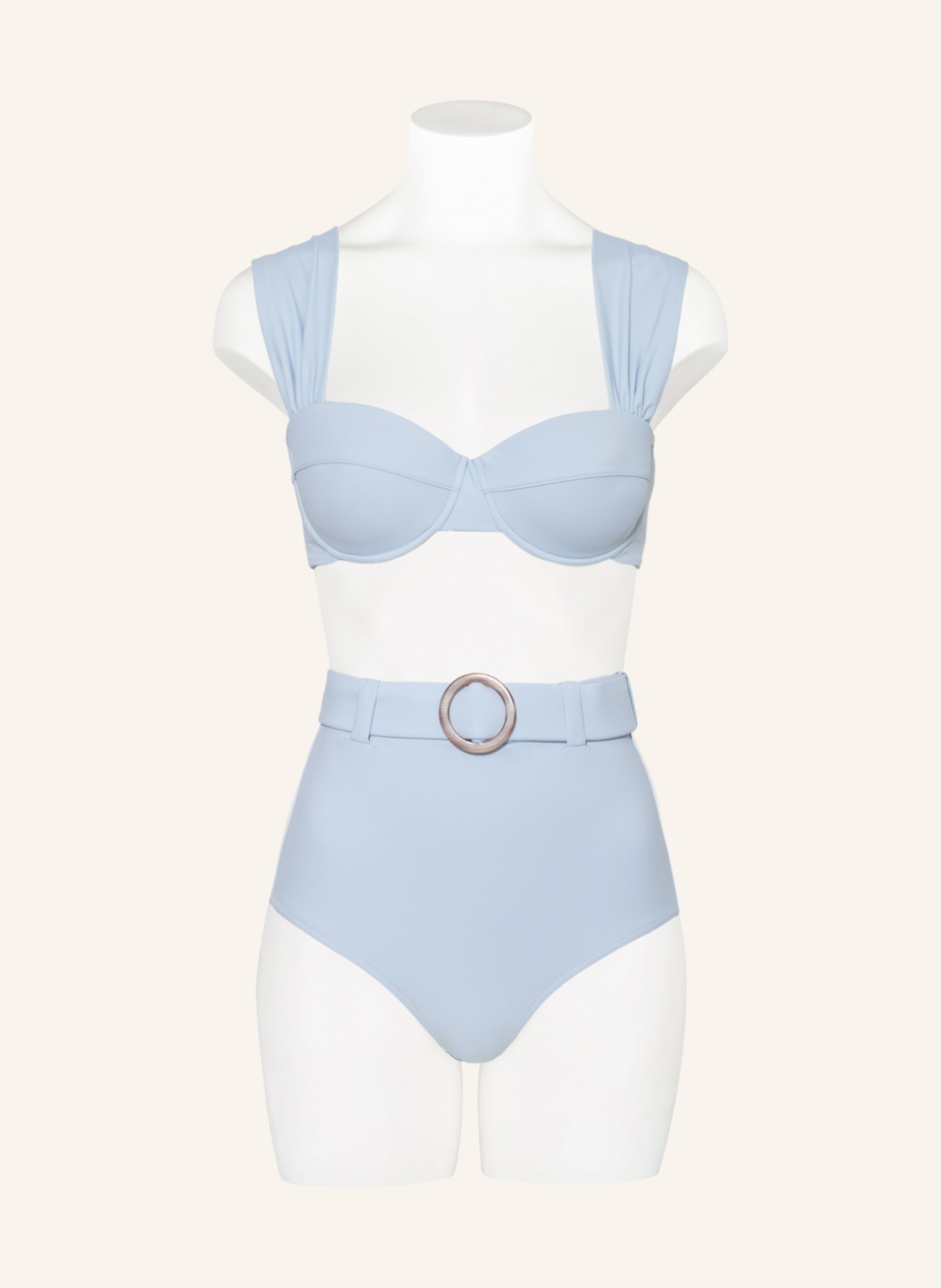 EVARAE High waist bikini bottoms ELENA , Color: LIGHT BLUE (Image 2)