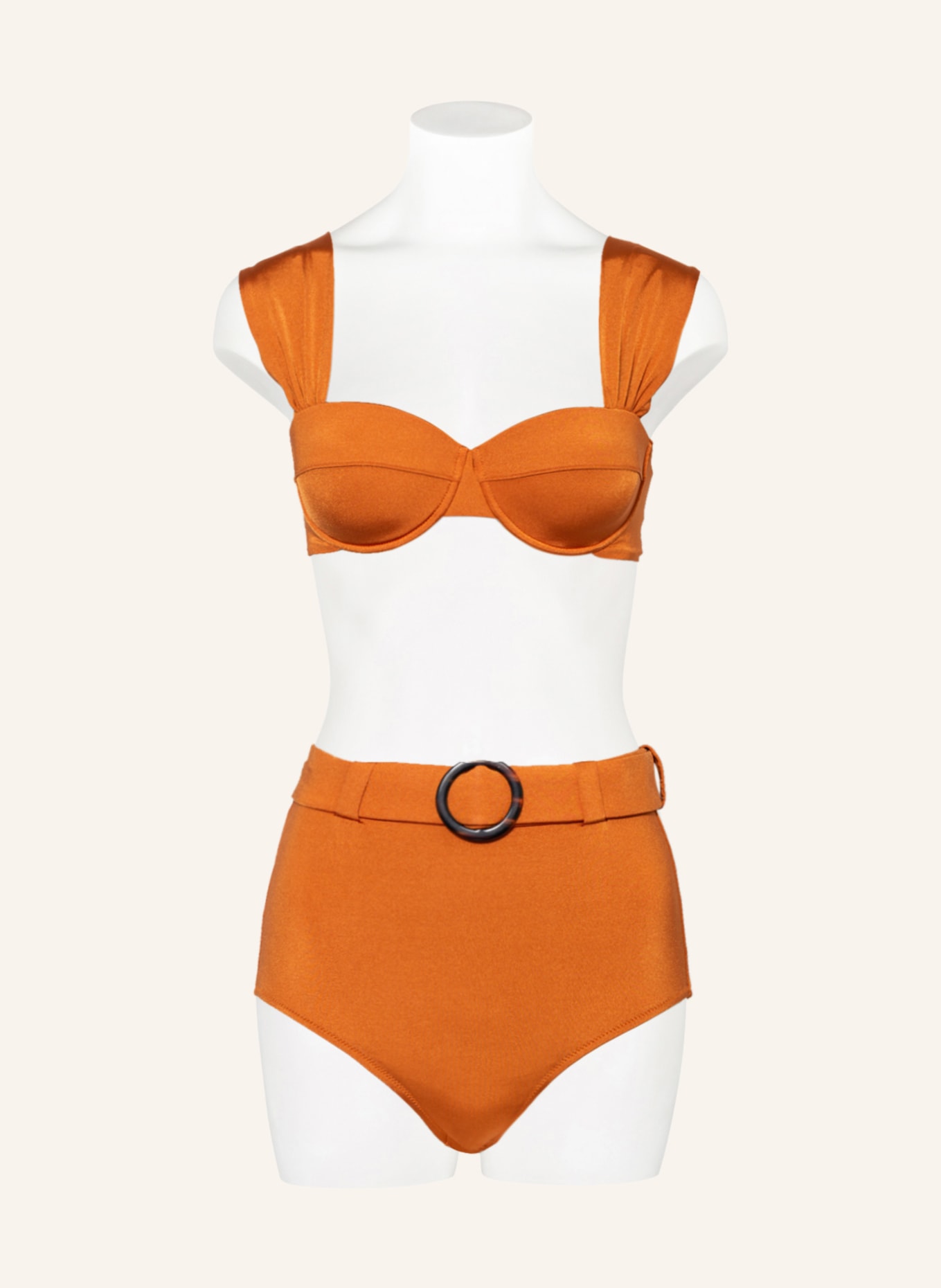 EVARAE Dół od bikini z wysokim stanem ELENA , Kolor: CIEMNOPOMARAŃCZOWY (Obrazek 2)