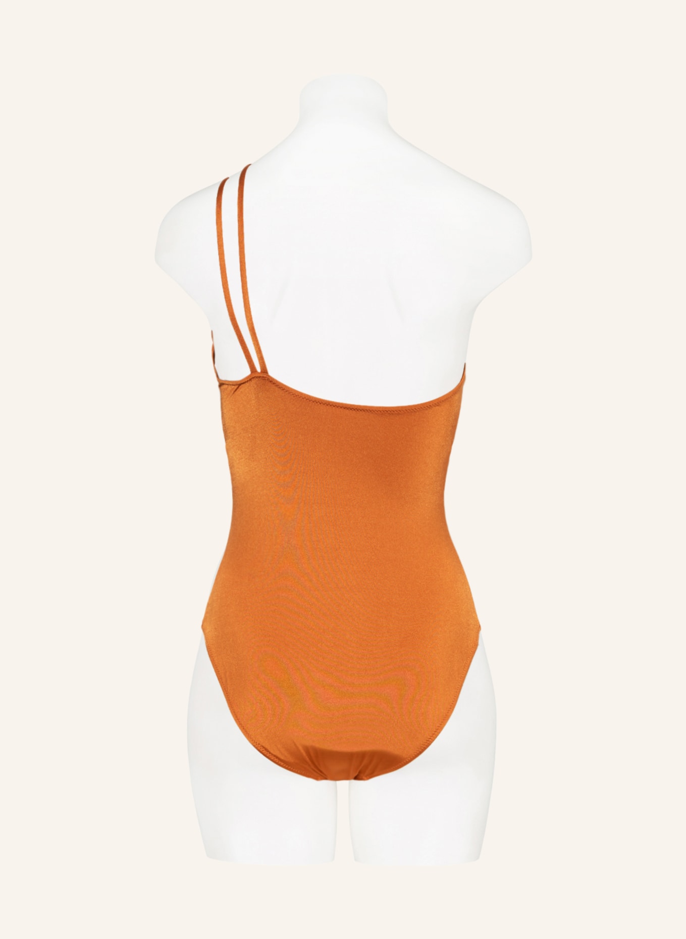 EVARAE One-shoulder swimsuit RIZO , Color: CREAM/ COGNAC (Image 3)