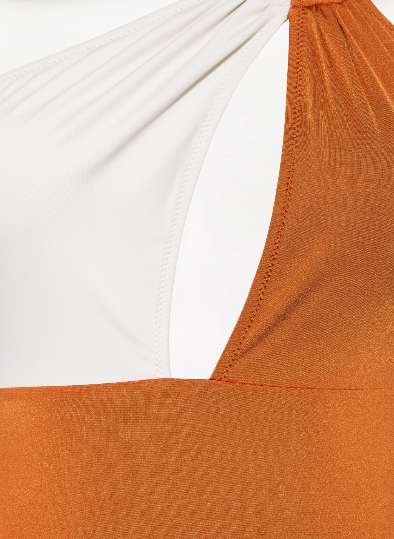 EVARAE One-Shoulder-Badeanzug RIZO, Farbe: CREME/ COGNAC (Bild 4)