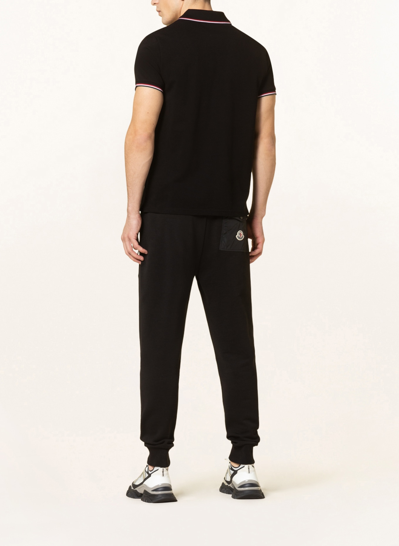 MONCLER Piqué-Poloshirt : SCHWARZ