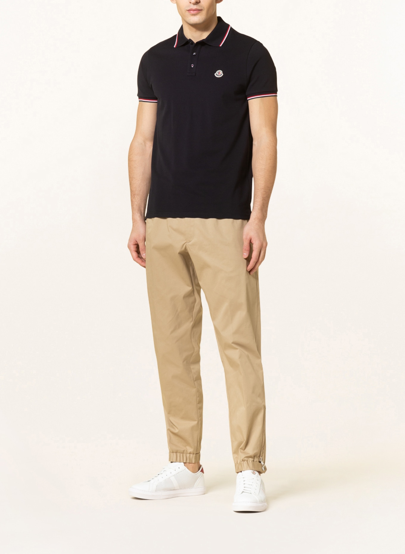MONCLER Piqué-Poloshirt : DUNKELBLAU