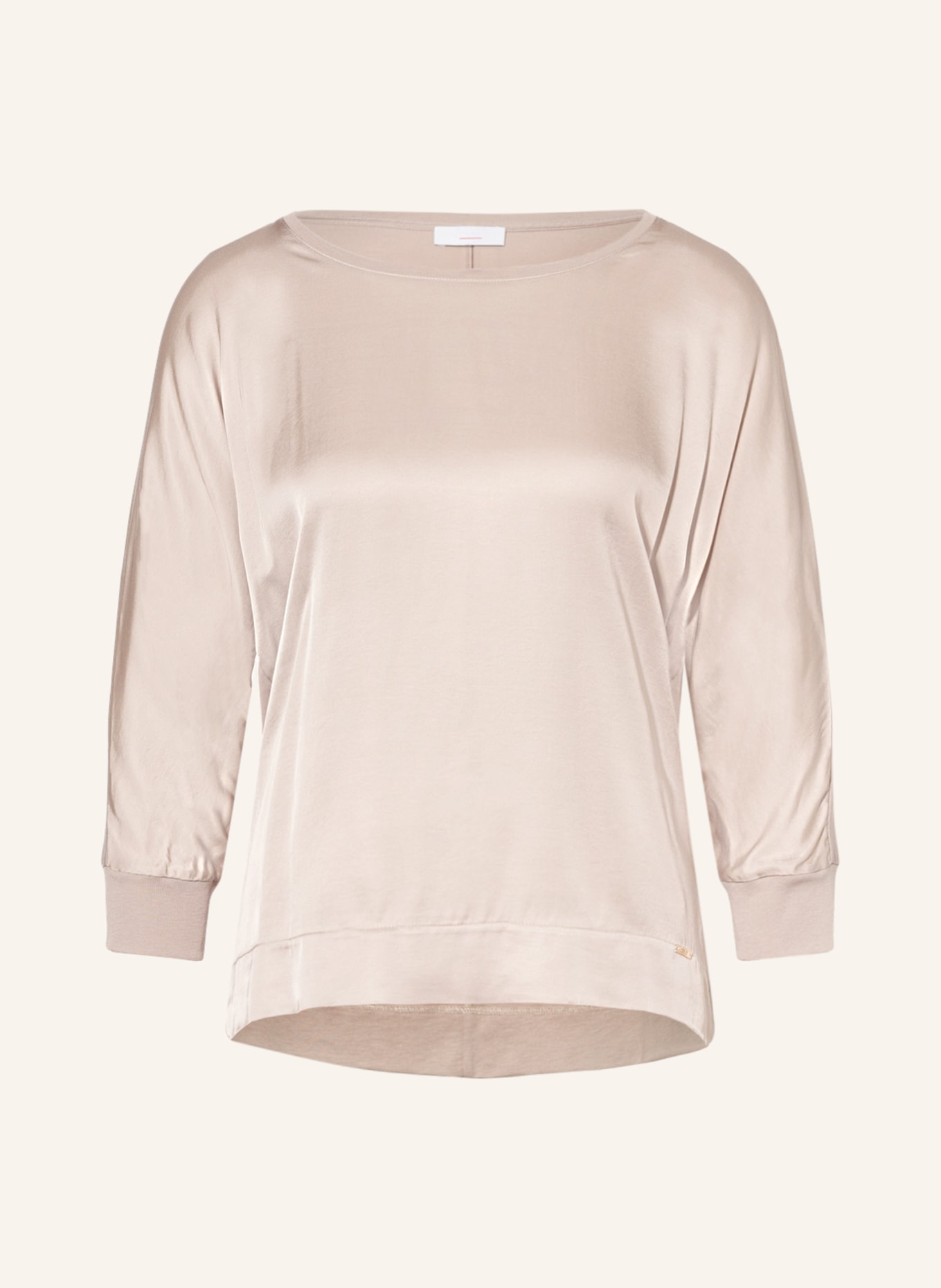 CINQUE Shirt blouse CIFAYE in mixed materials with 3/4 sleeves , Color: BEIGE (Image 1)