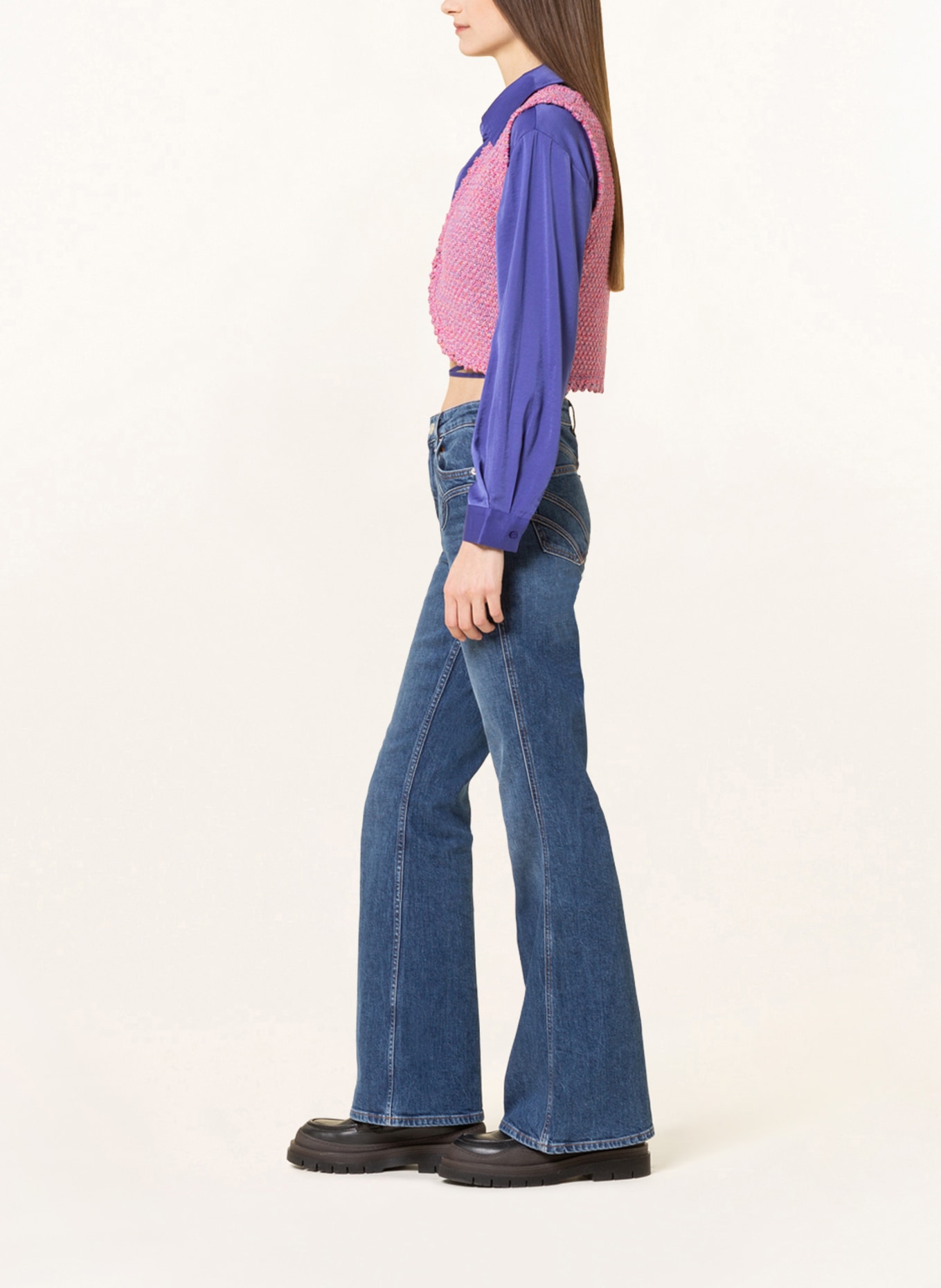 maje Flared Jeans, Farbe: 0201 BLUE (Bild 4)