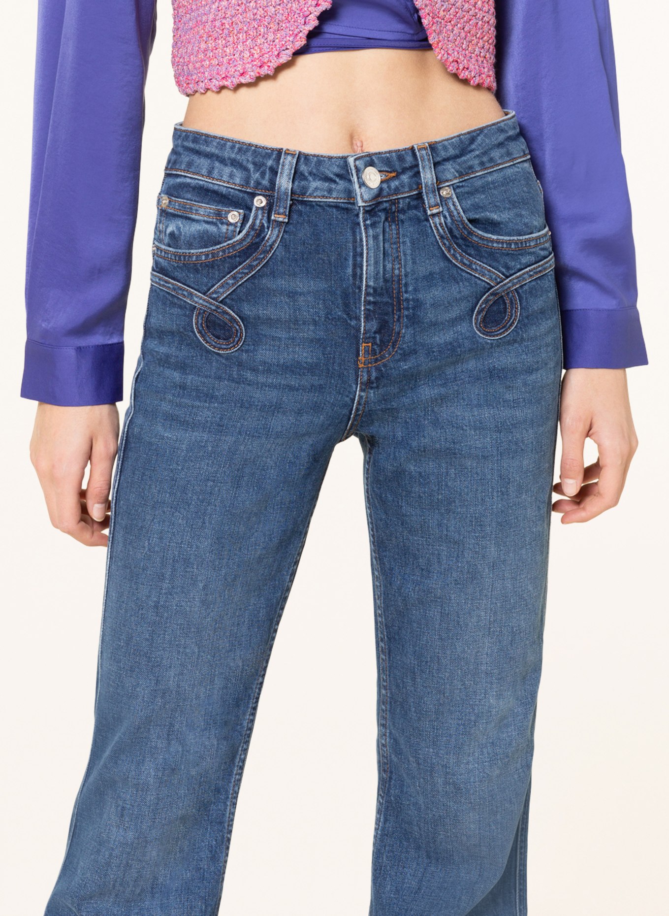 maje Flared Jeans, Farbe: 0201 BLUE (Bild 5)