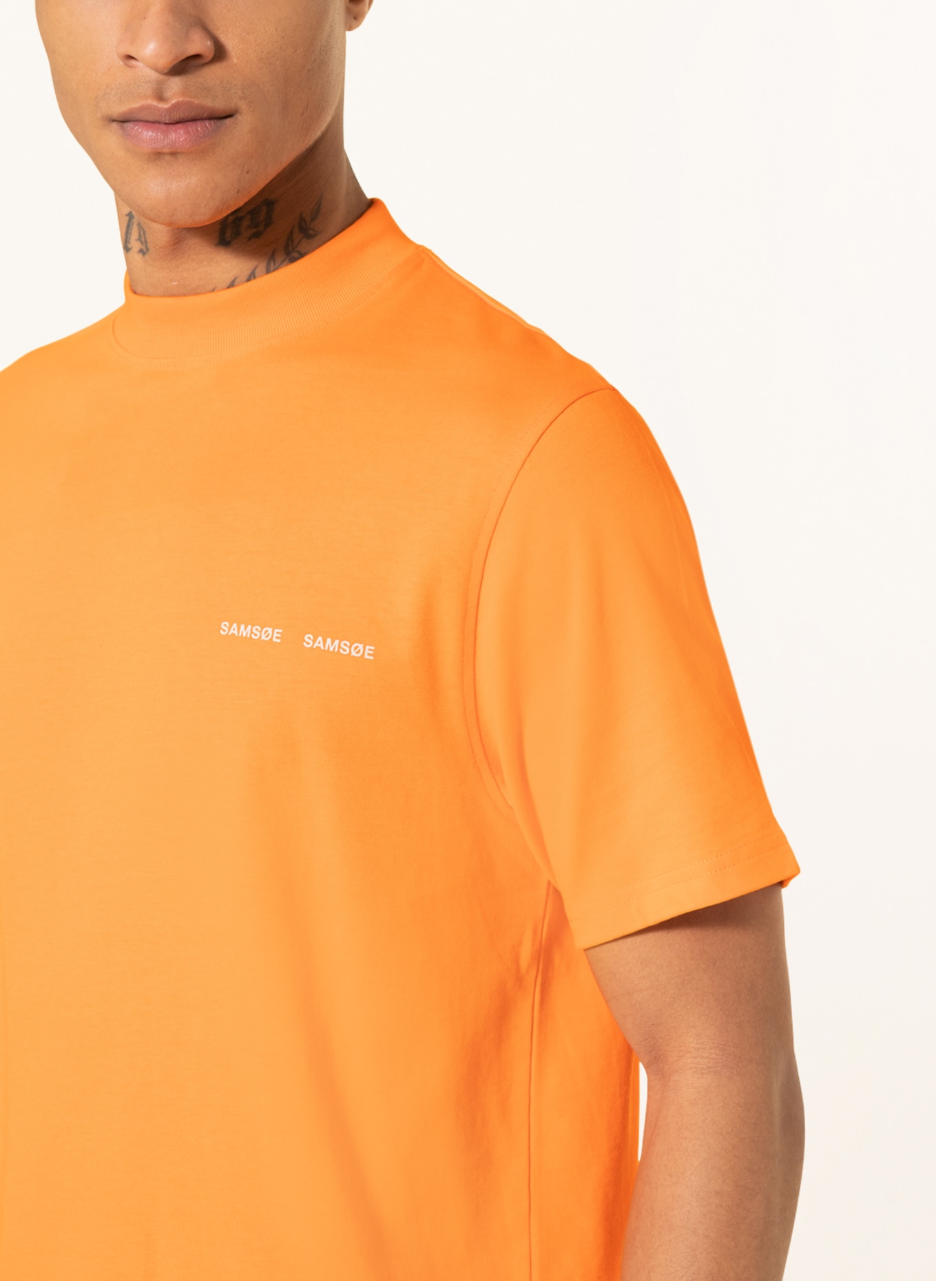 SAMSØE  SAMSØE T-shirt NORSBRO, Kolor: POMARAŃCZOWY (Obrazek 4)