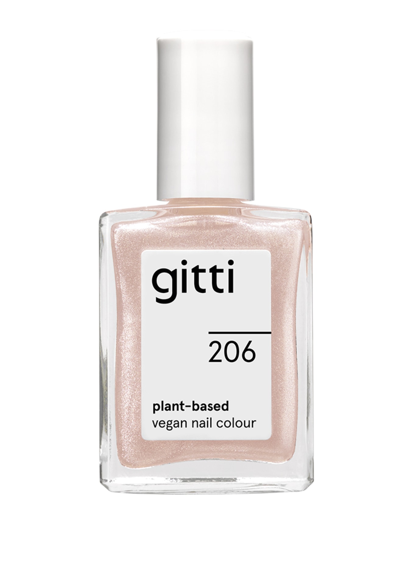 gitti PLANT-BASED VEGAN NAIL COLOUR: 206 PINK GLEAM