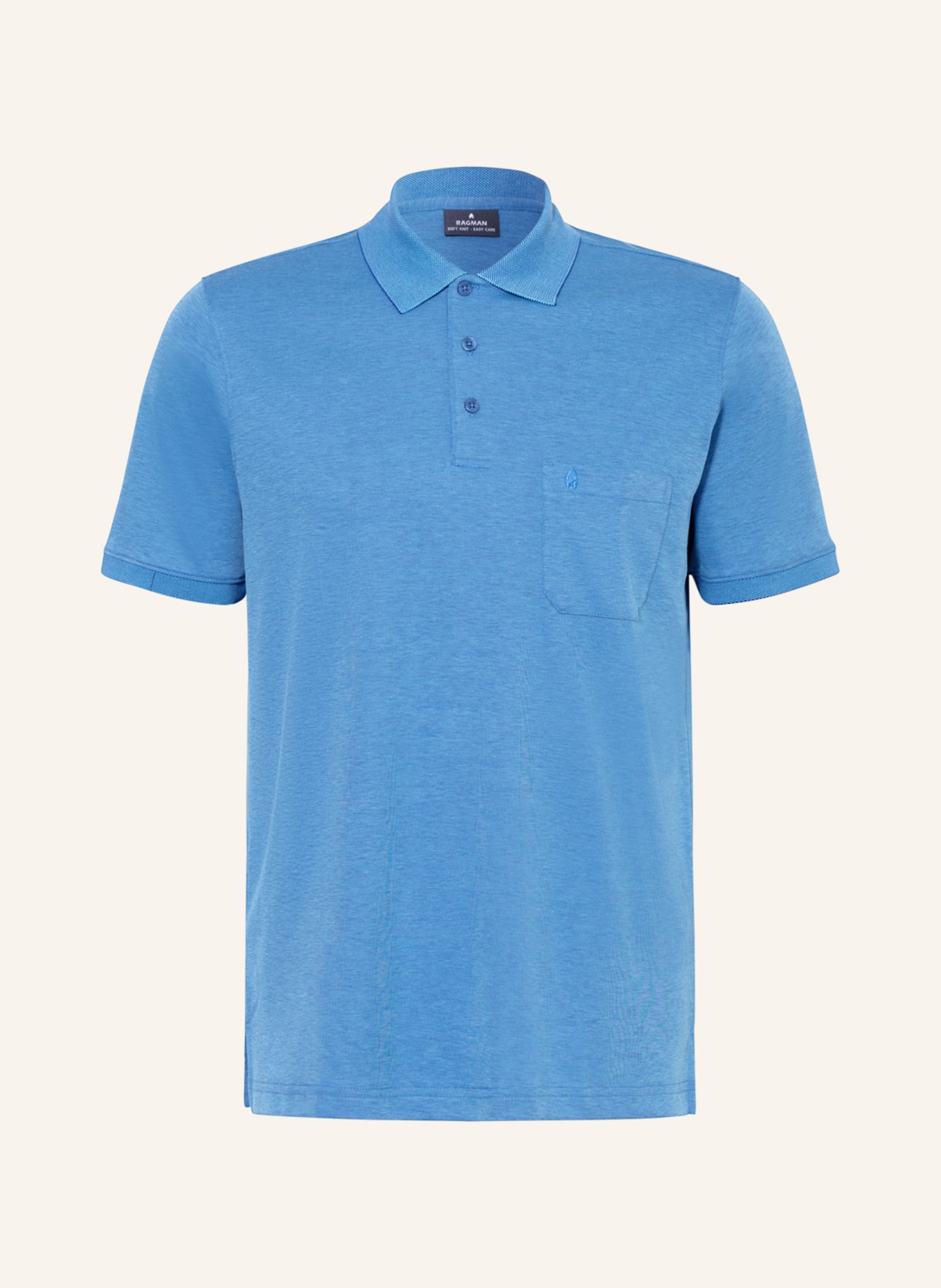 RAGMAN Piqué polo shirt , Color: LIGHT BLUE (Image 1)