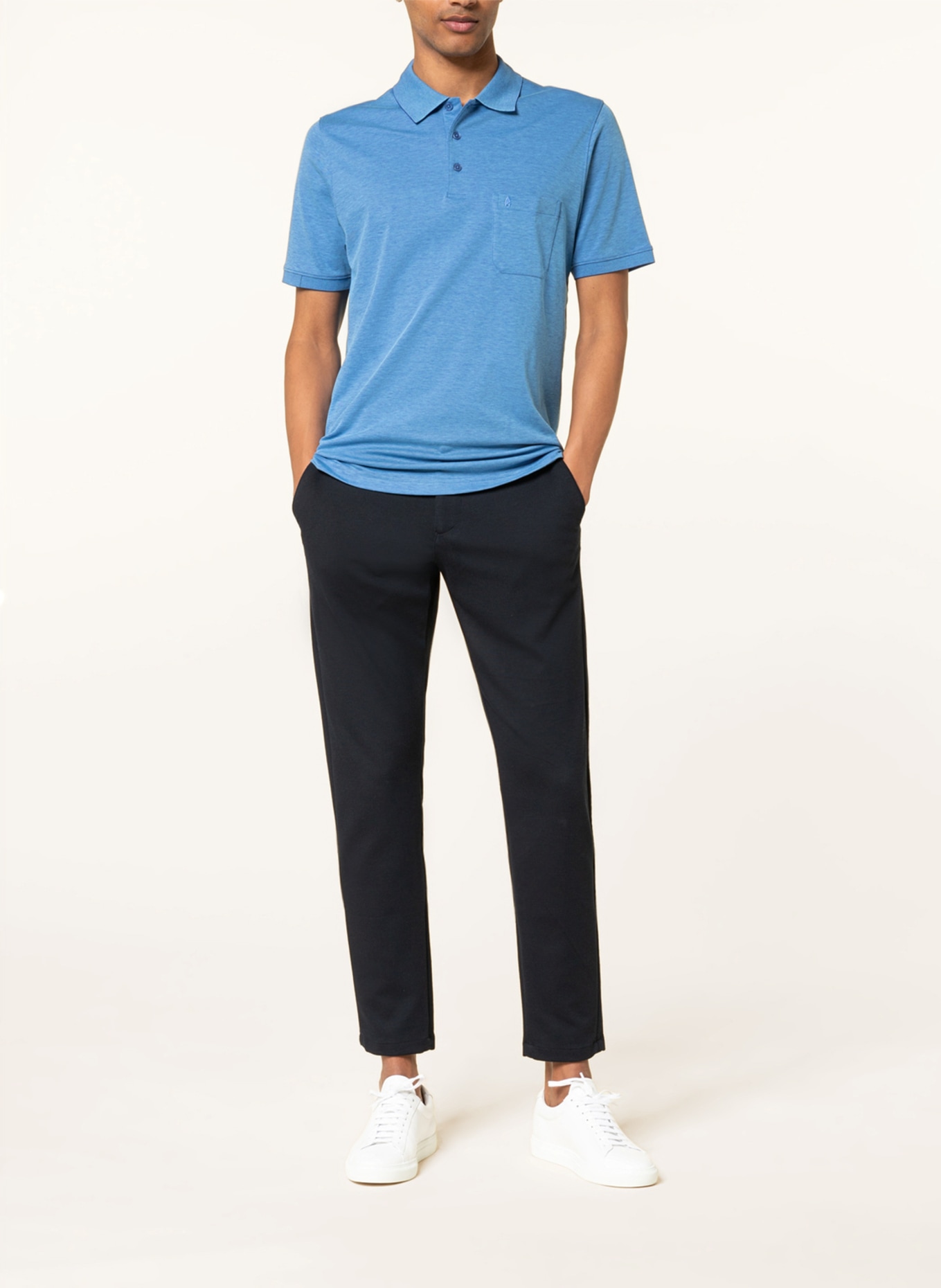 RAGMAN Piqué polo shirt , Color: LIGHT BLUE (Image 2)