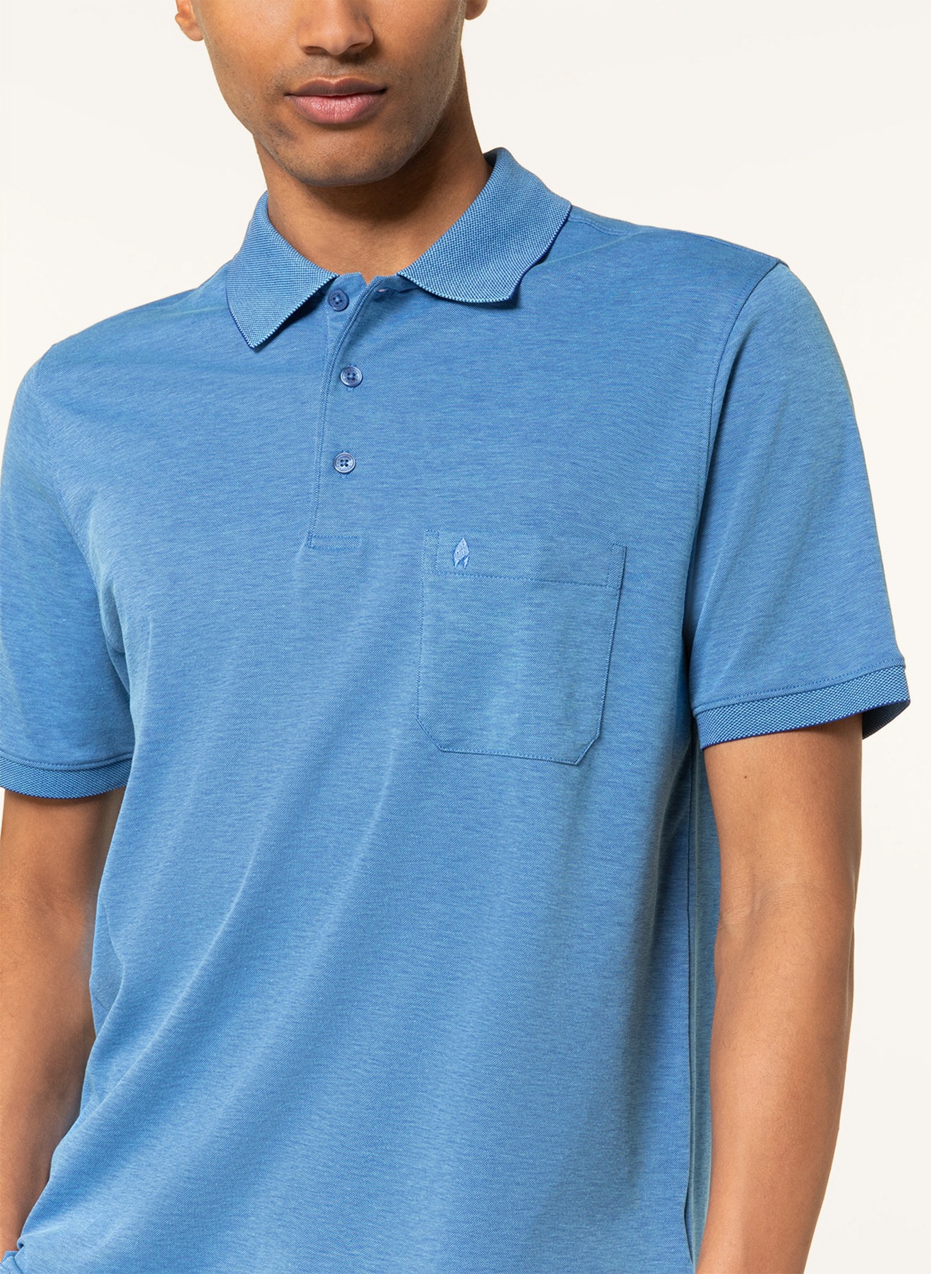 RAGMAN Piqué polo shirt , Color: LIGHT BLUE (Image 4)