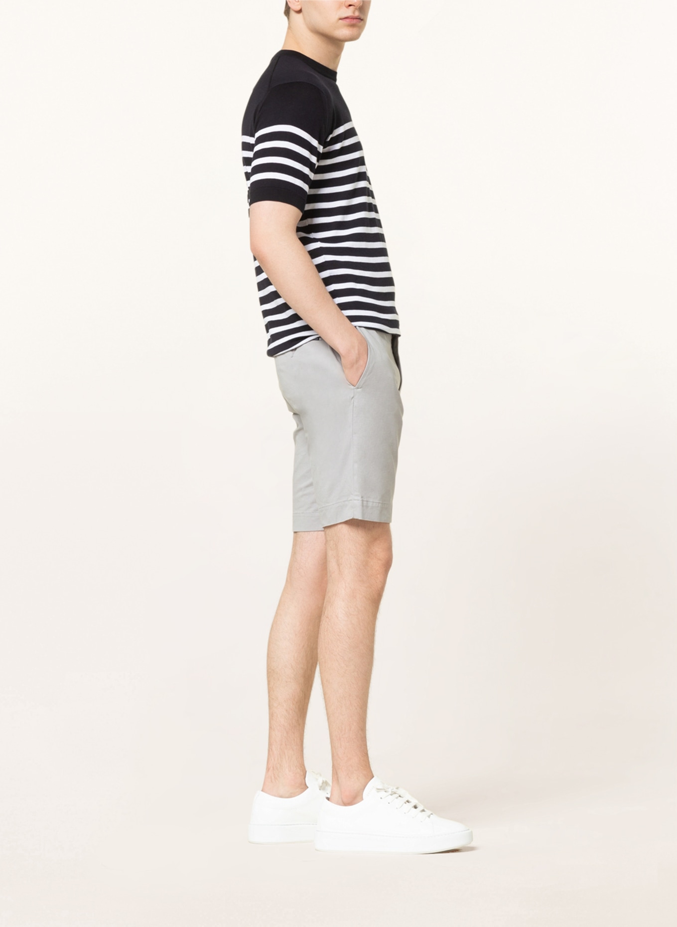 POLO RALPH LAUREN Chino shorts HUDSON slim fit, Color: GRAY (Image 4)