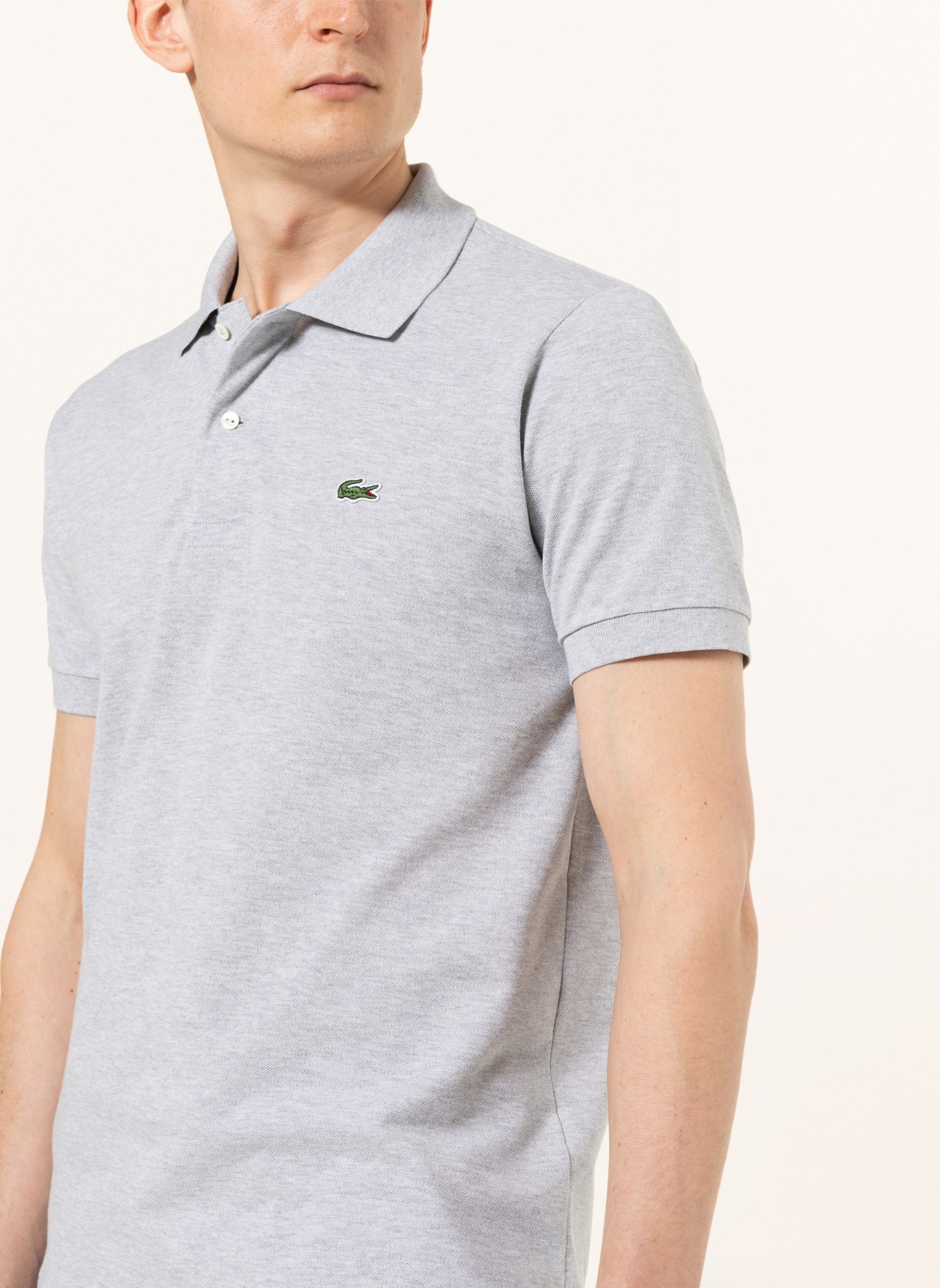 LACOSTE Piqué-Poloshirt Classic Fit, Farbe: GRAU (Bild 4)