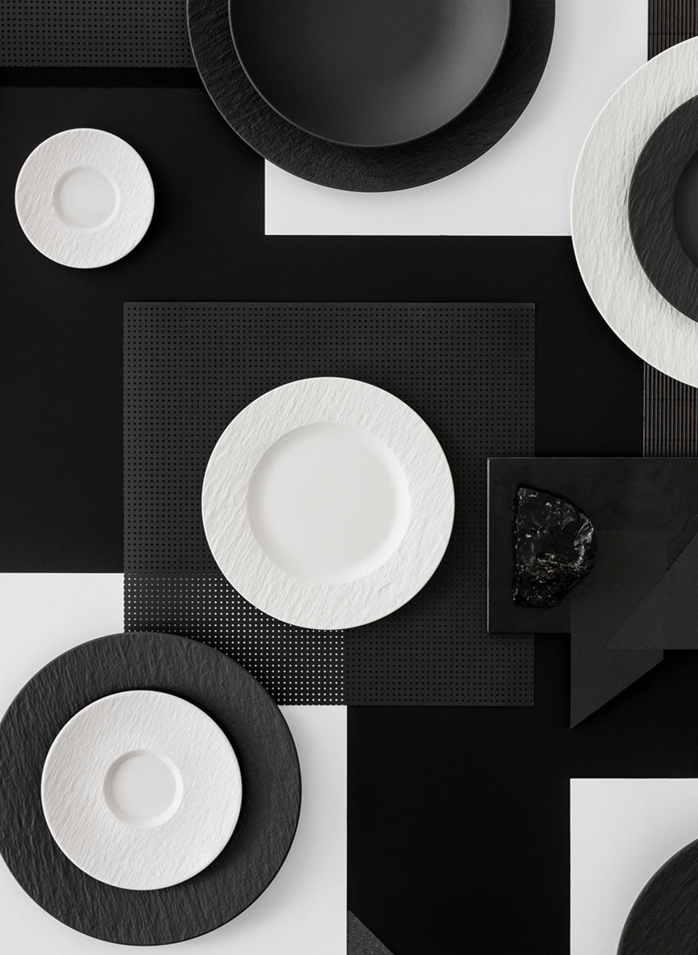 Villeroy & Boch Set of 6 dessert plates MANUFACTURE ROCK: CREAM