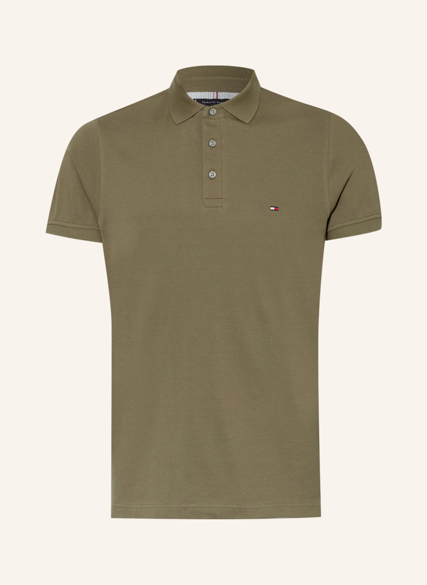 TOMMY HILFIGER Piqué polo shirt slim fit, Color: OLIVE (Image 1)