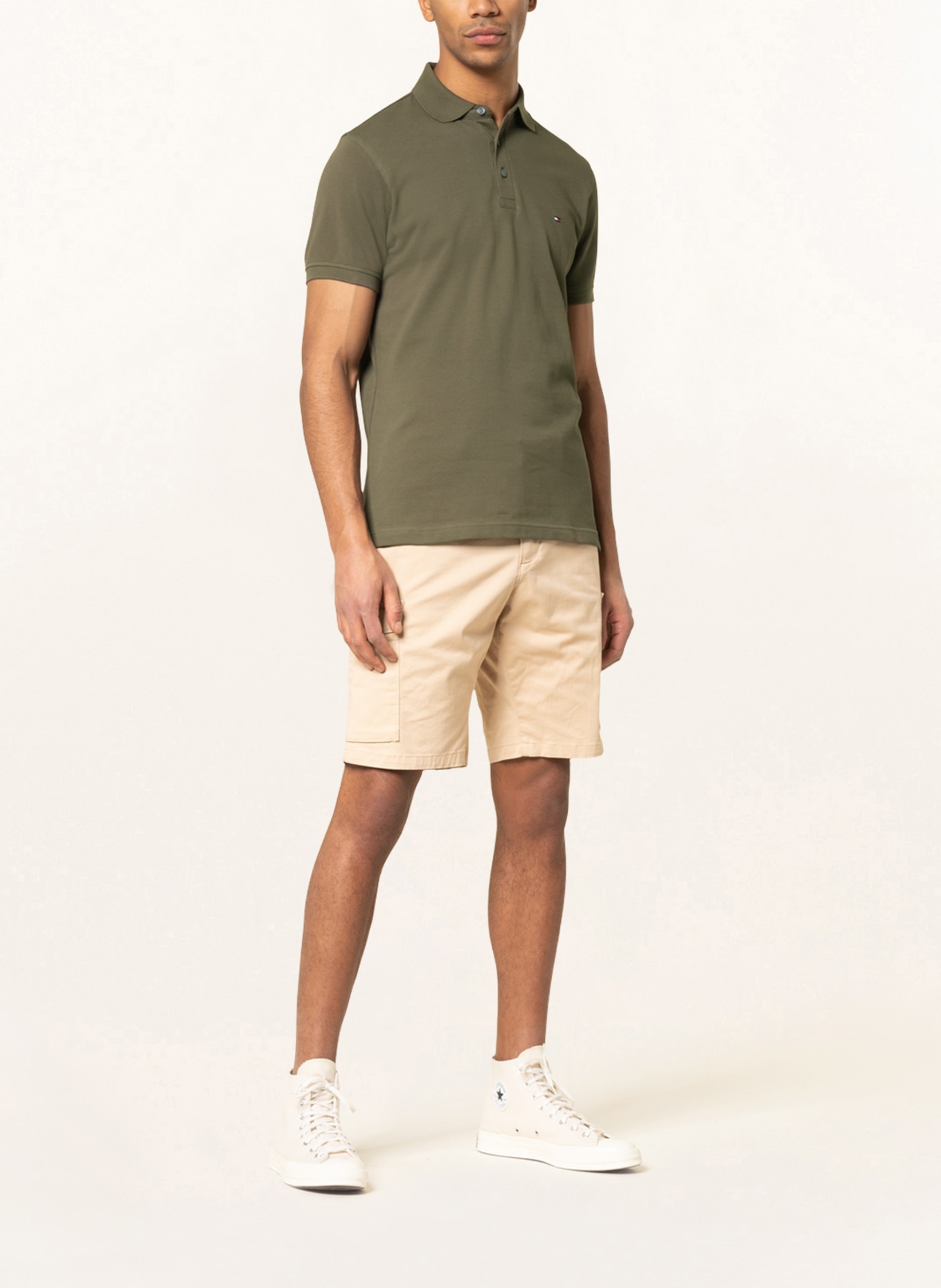 TOMMY HILFIGER Piqué polo shirt slim fit, Color: OLIVE (Image 2)