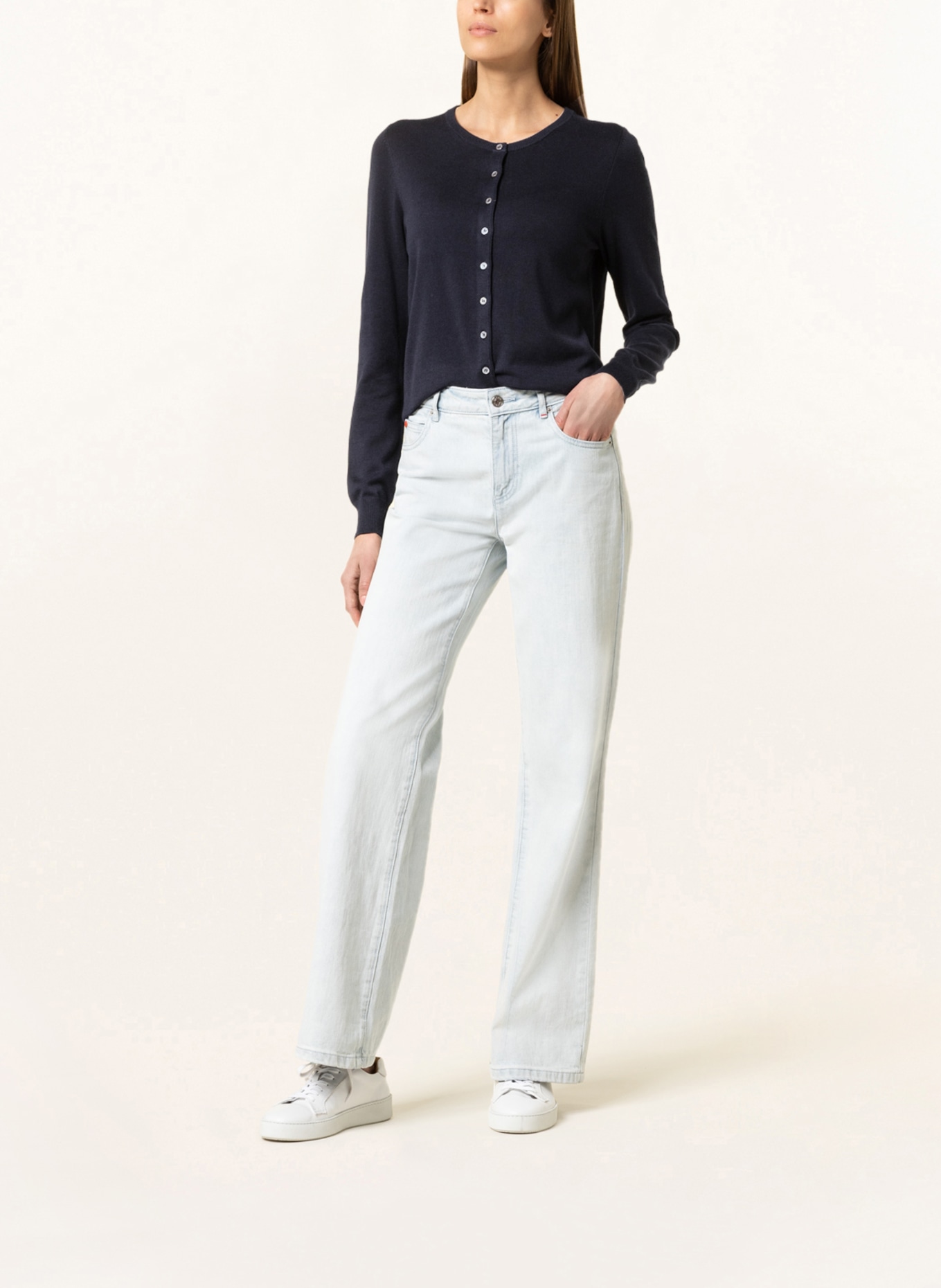 REPEAT Strickjacke: DUNKELBLAU