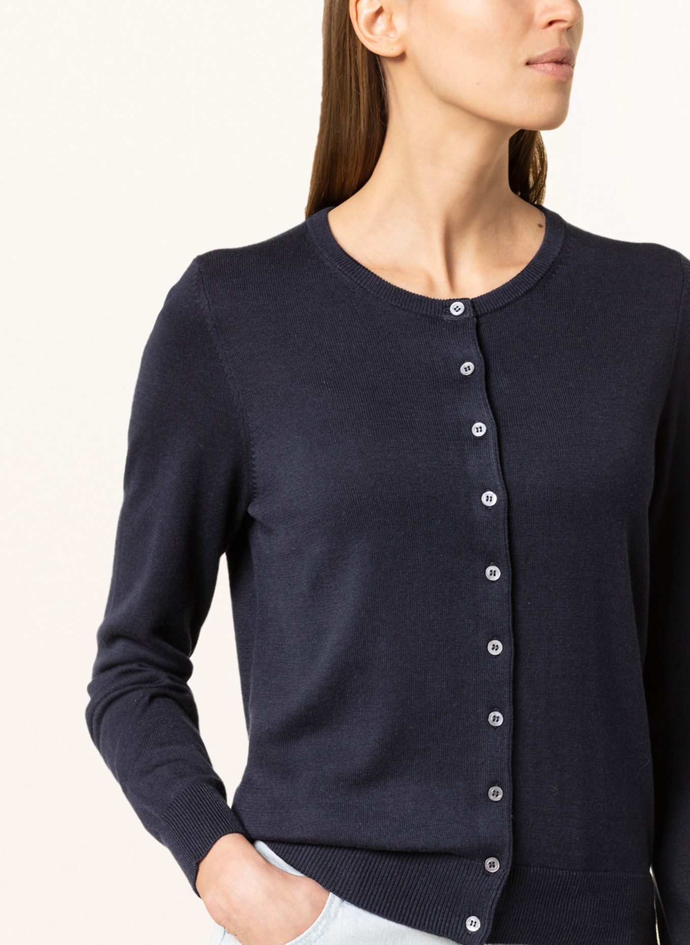 REPEAT Strickjacke: DUNKELBLAU